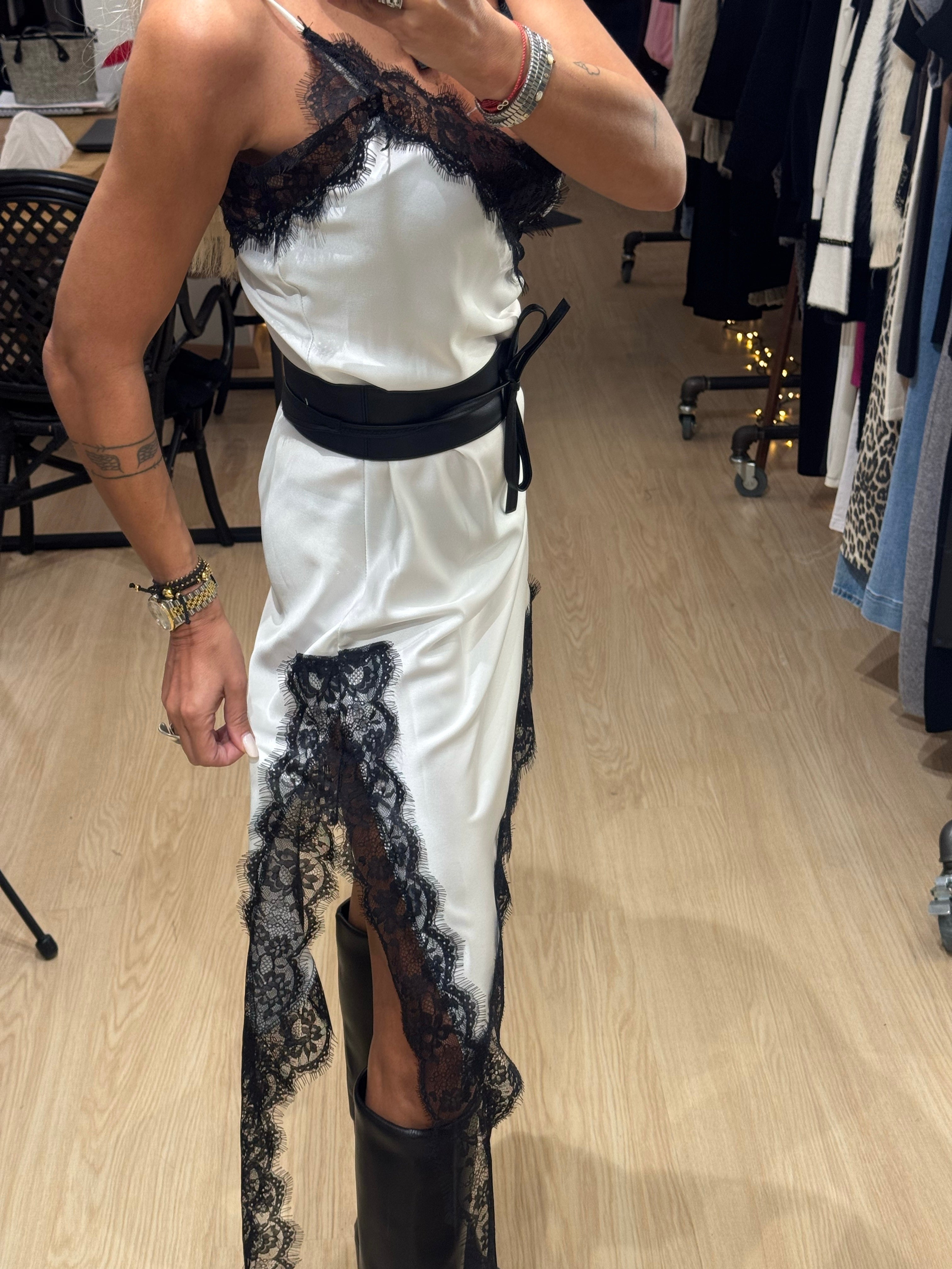 Lingerie dress with lace