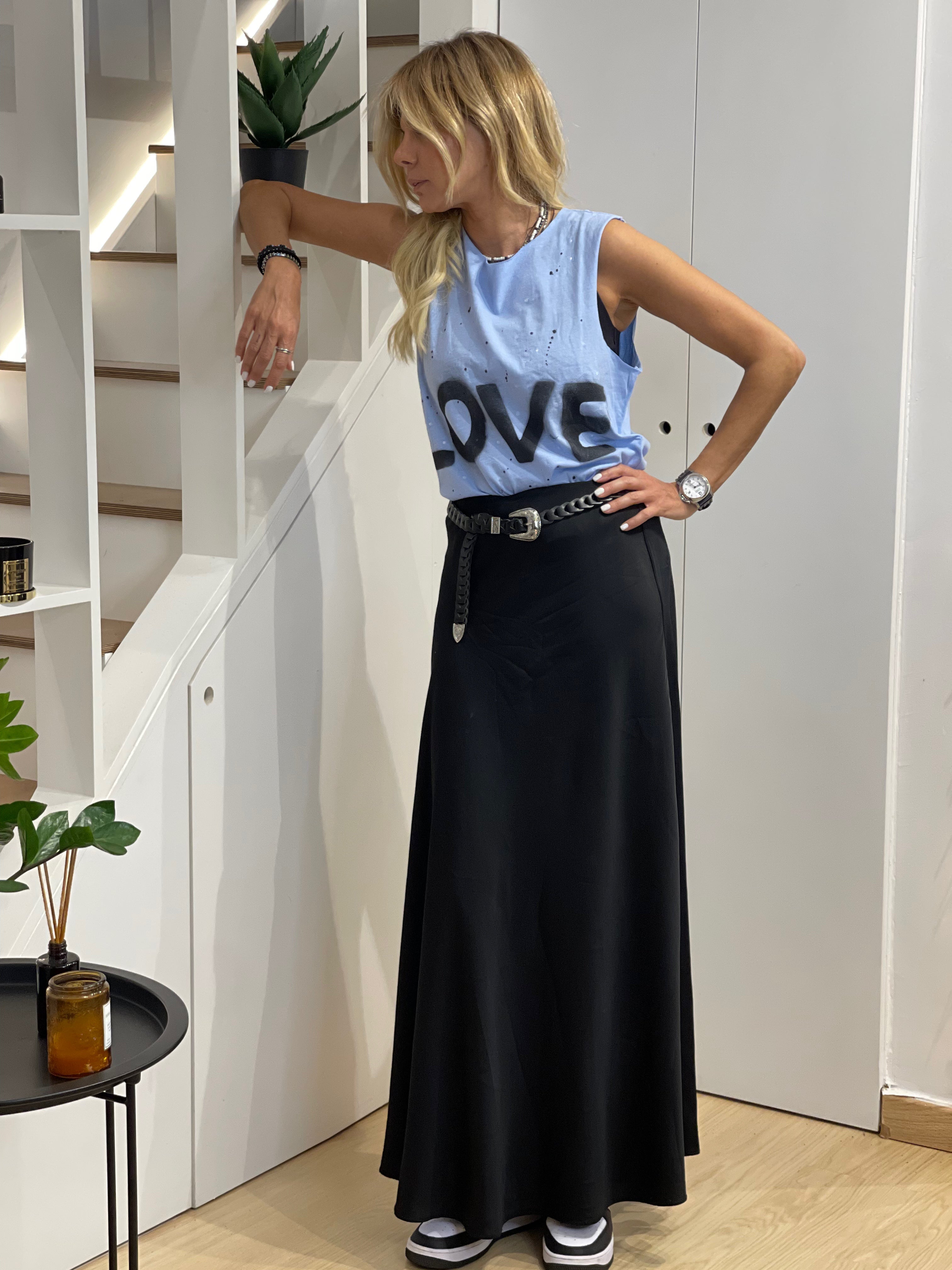 Αμάνικο τοπ με print