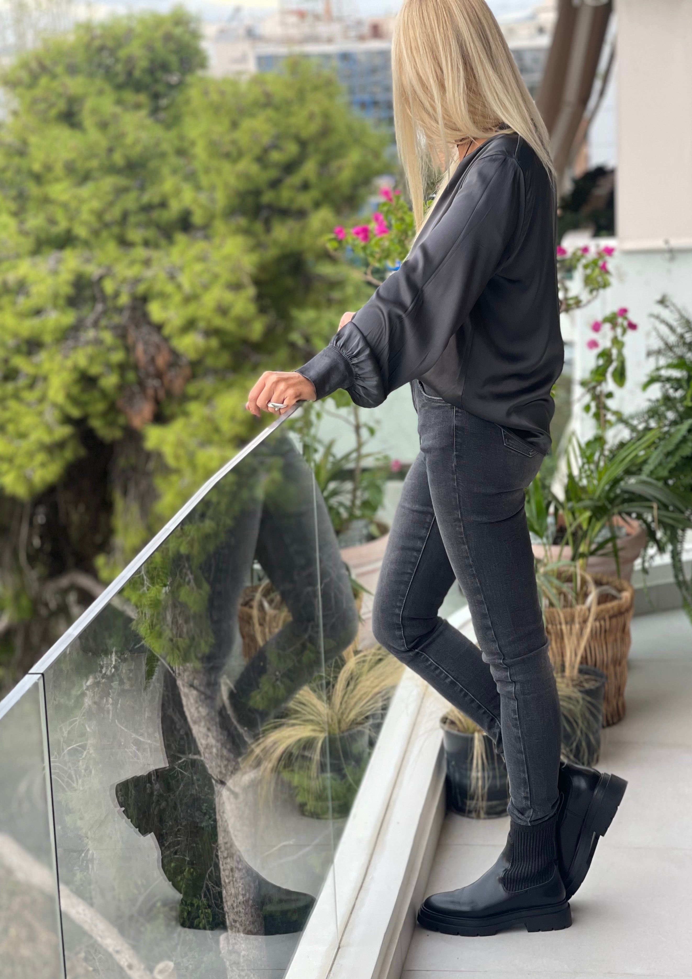 Elastic Jean Trouser