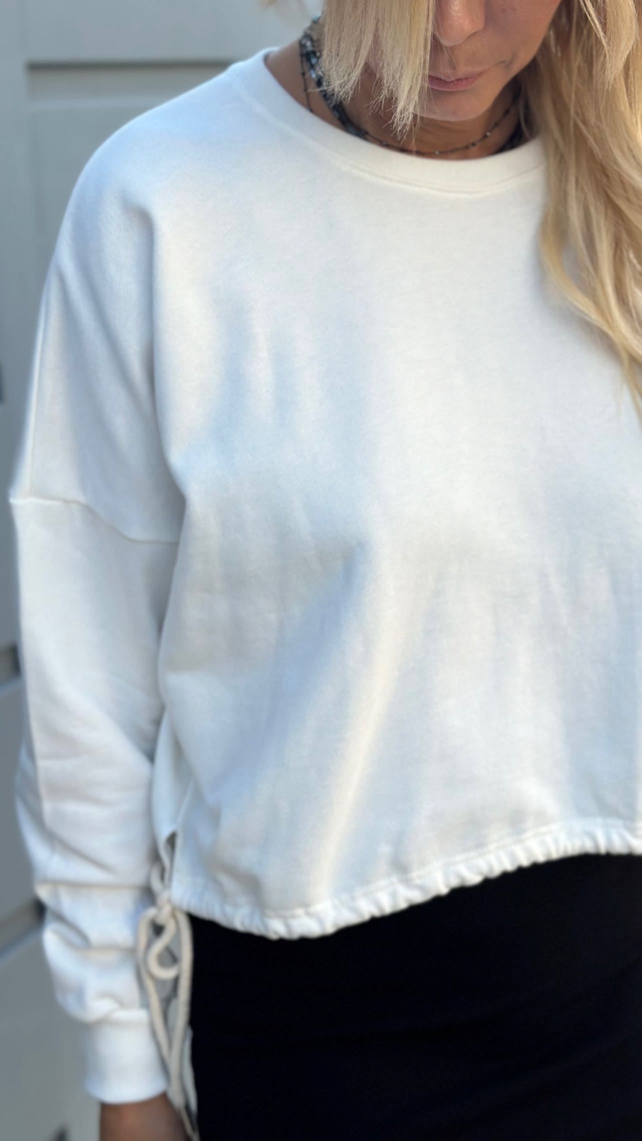 Φούτερ με πλαϊνά κορδόνια