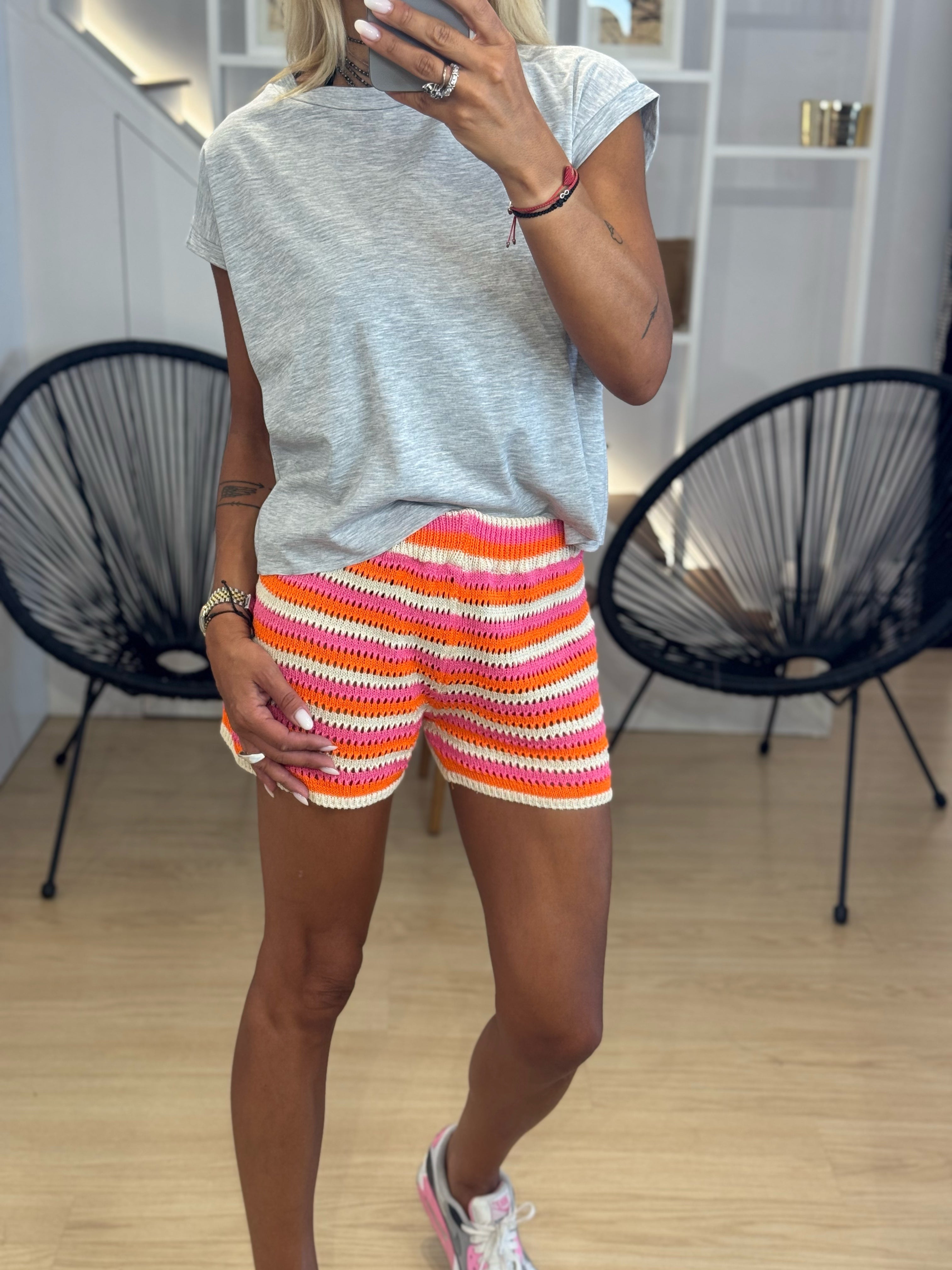 Knitted summer shorts