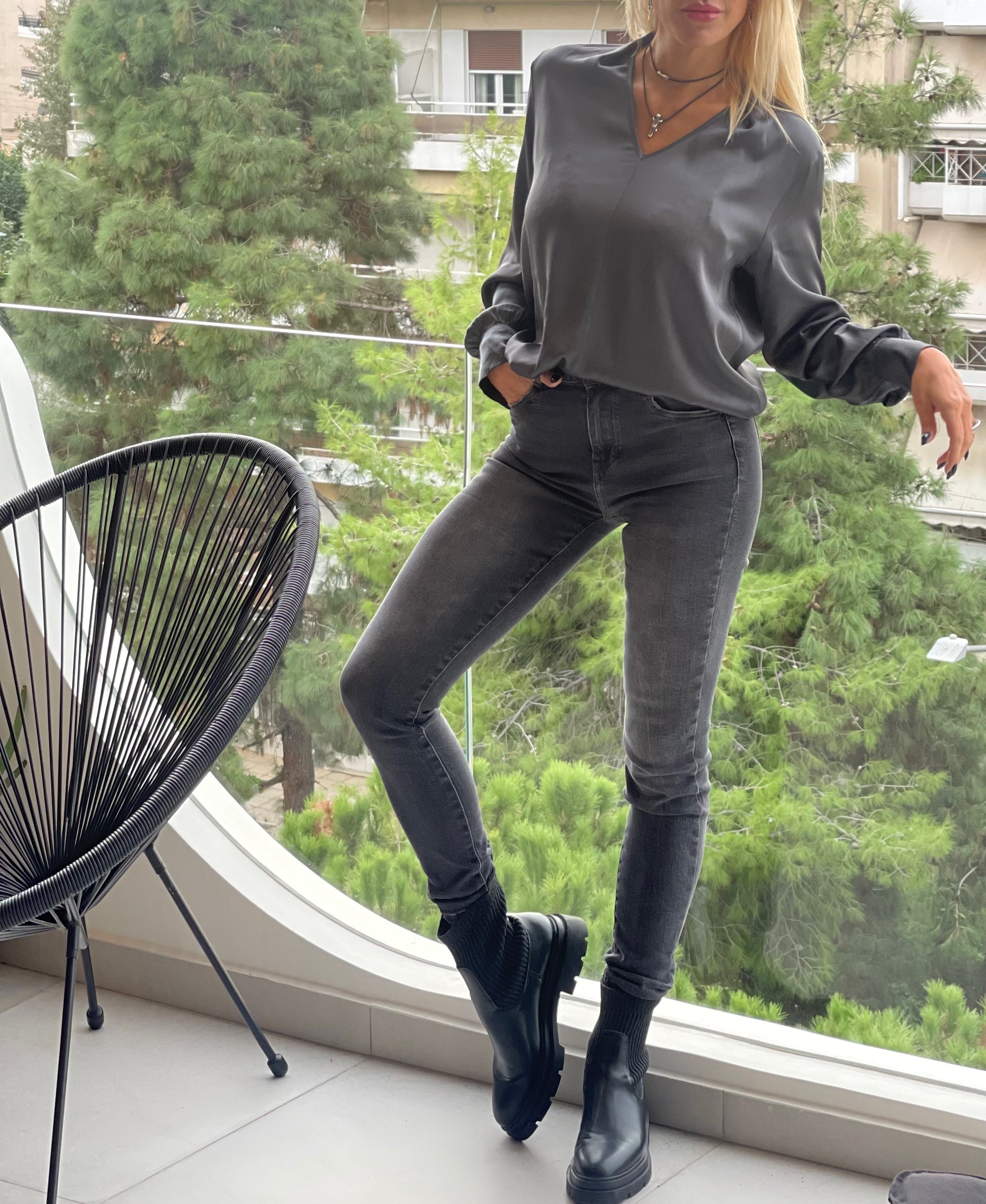 Elastic Jean Trouser