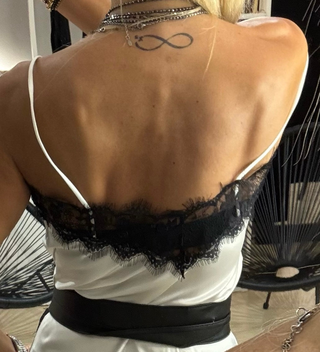 Lingerie dress with lace