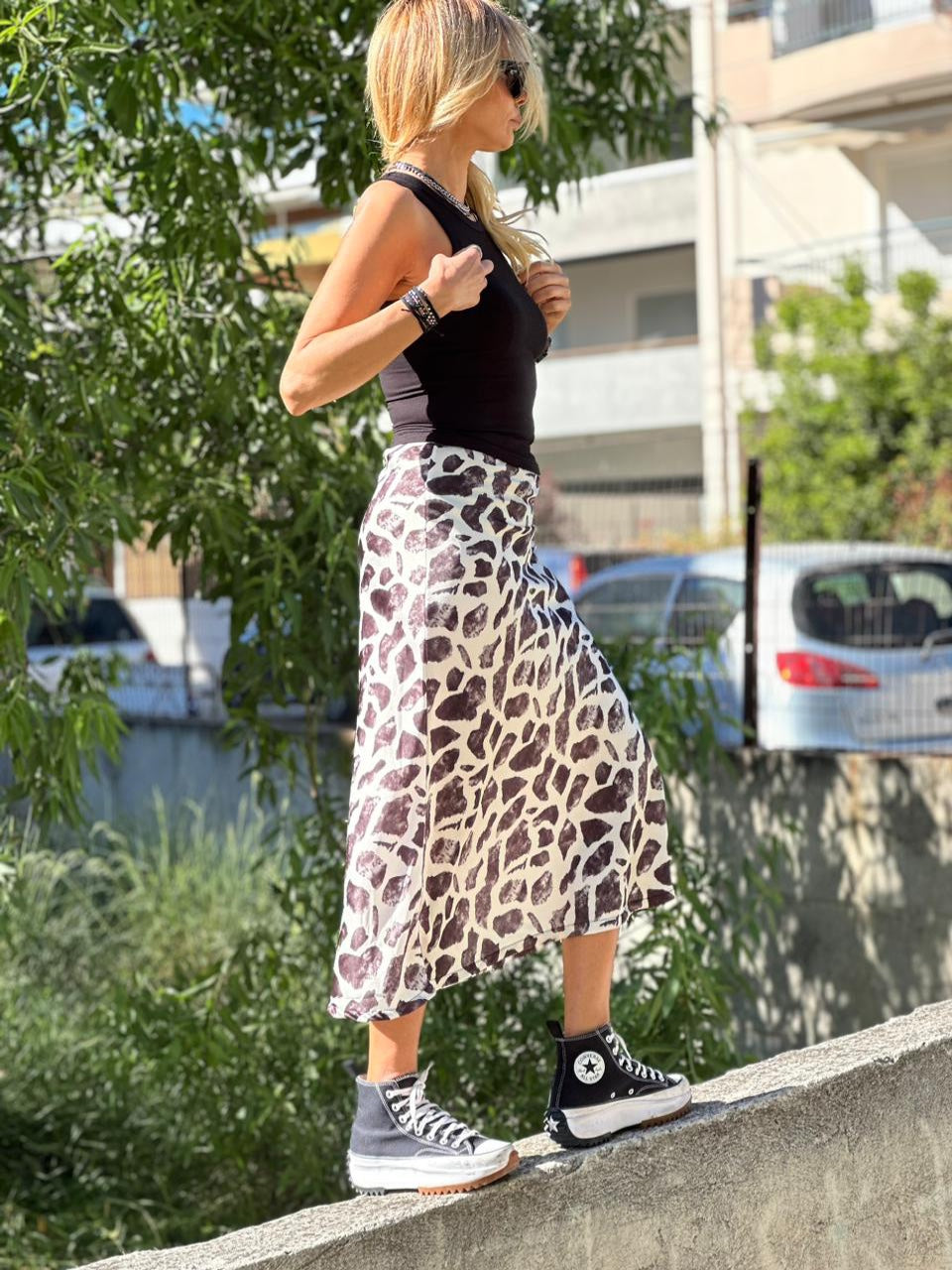 Σατέν Maxi φούστα