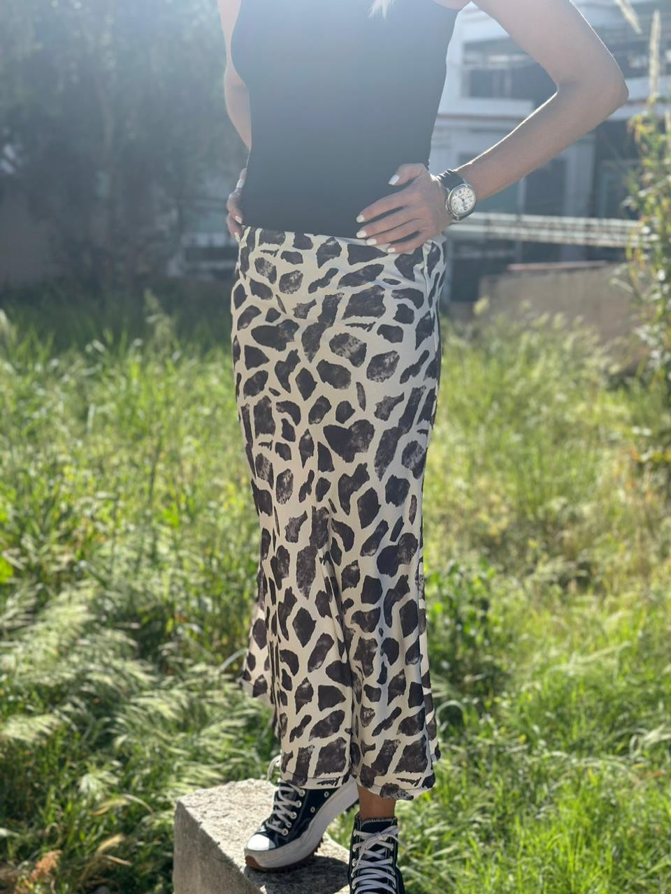 Σατέν Maxi φούστα