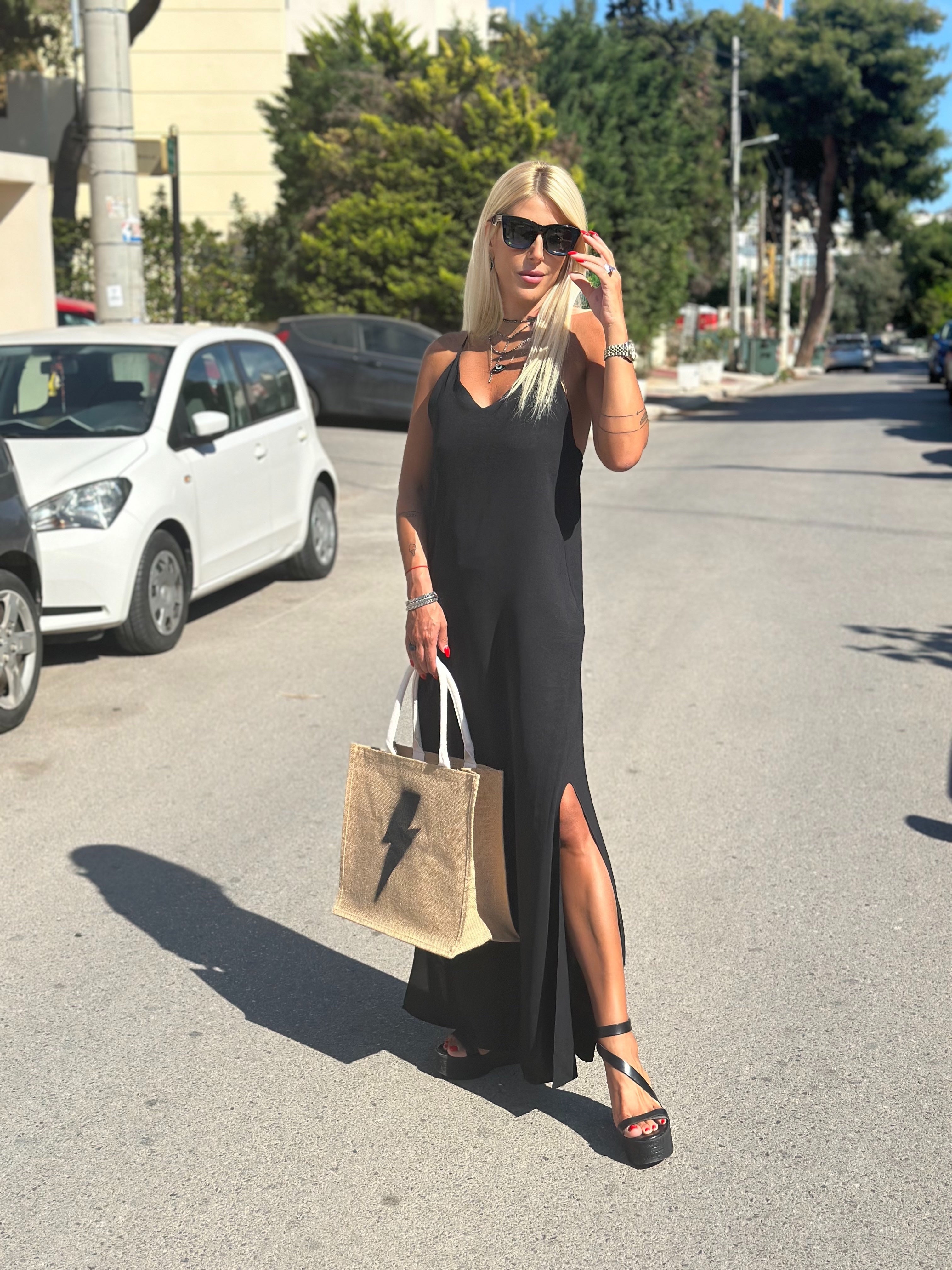 Maxi φόρεμα με σκίσιμο