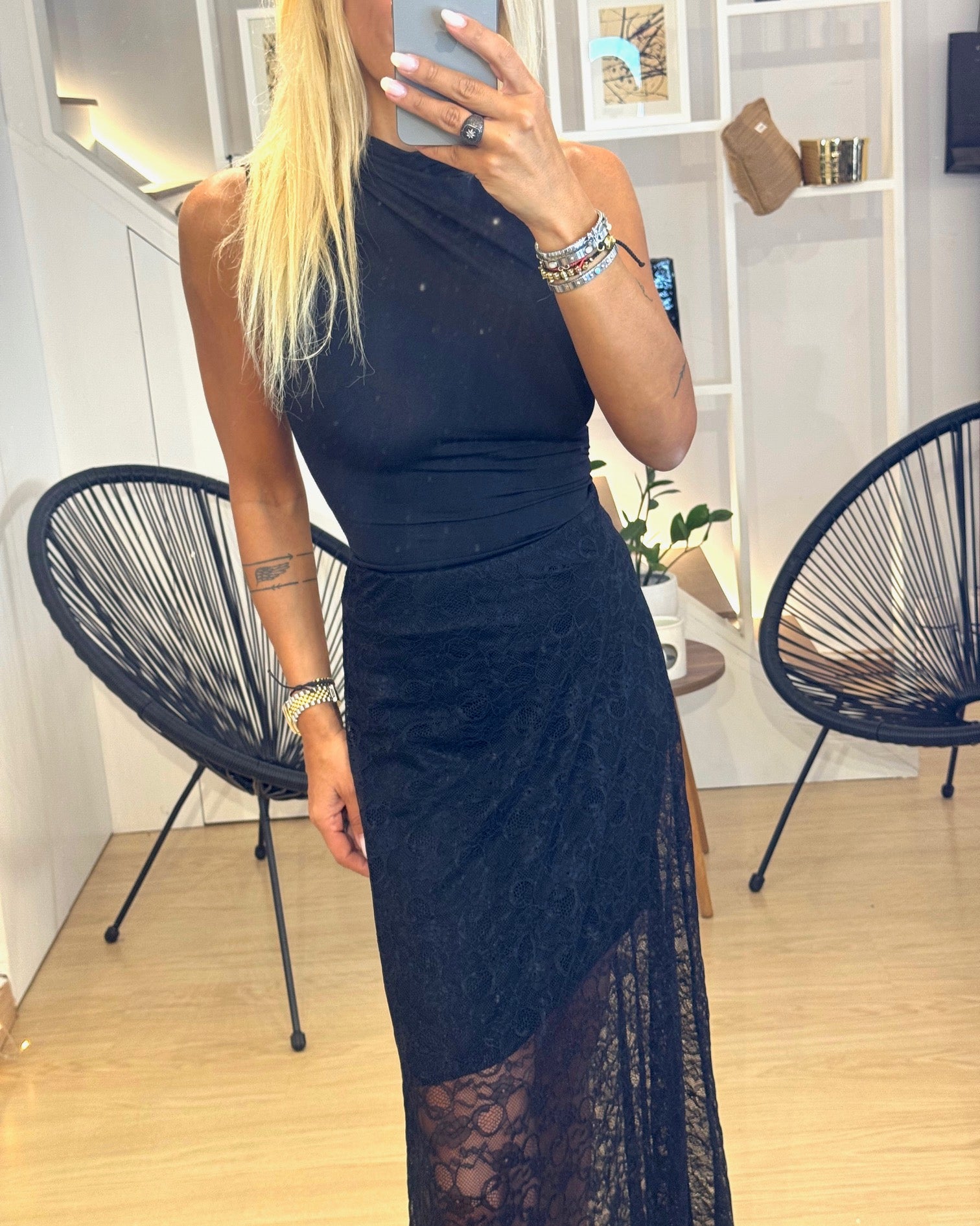 Maxi Skirt with Lace