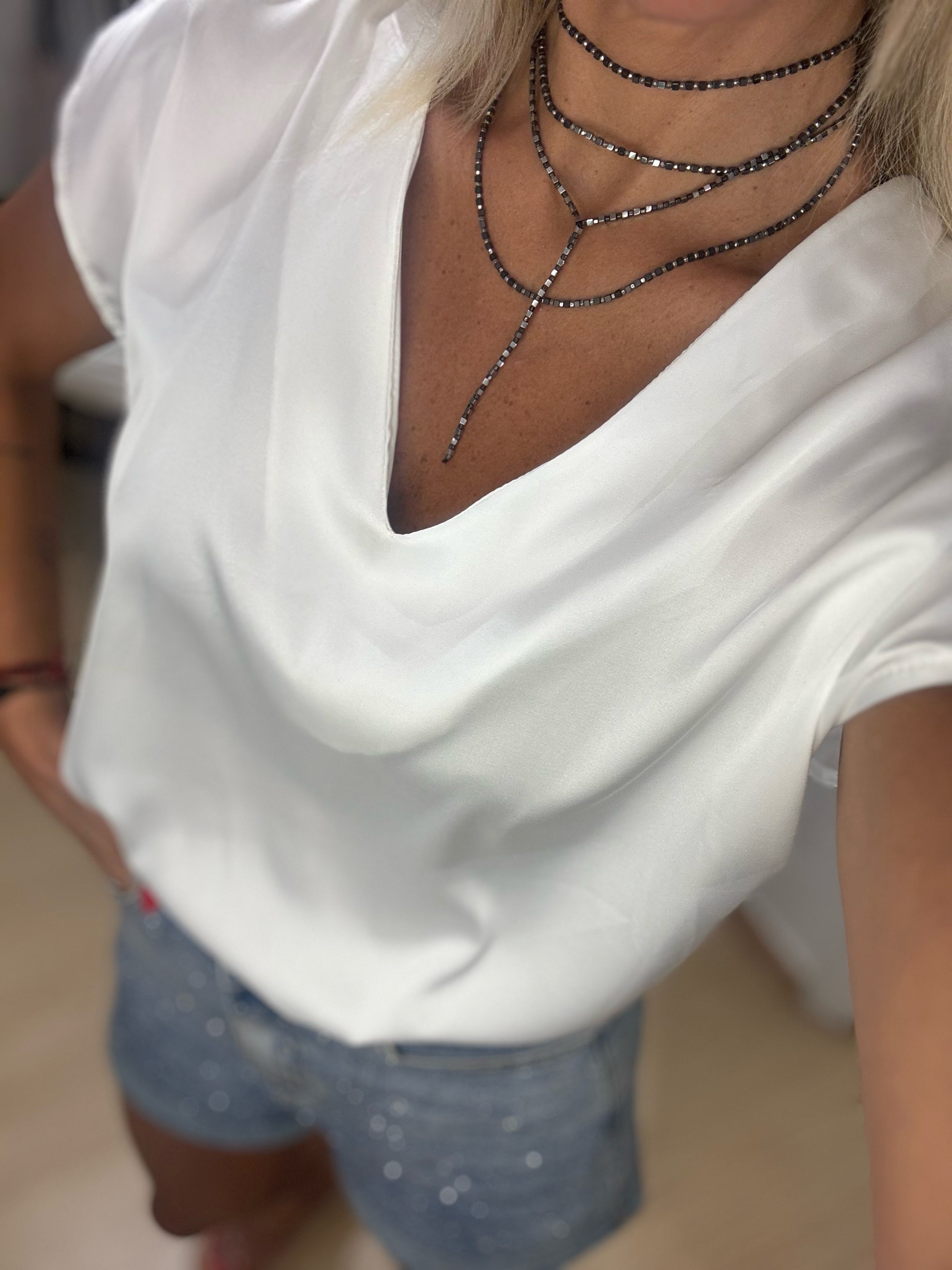 Σατέν μπλούζα