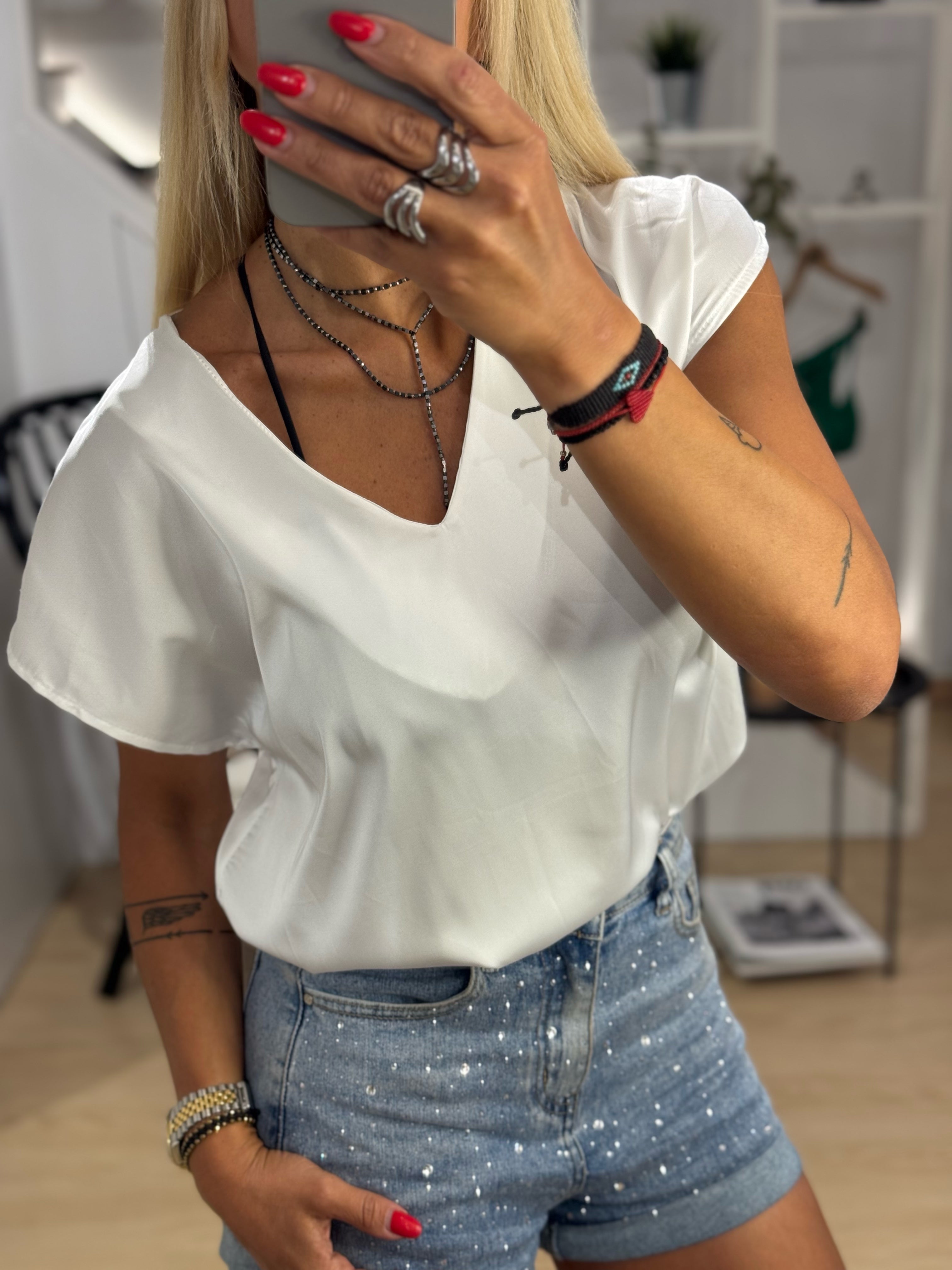 Σατέν μπλούζα