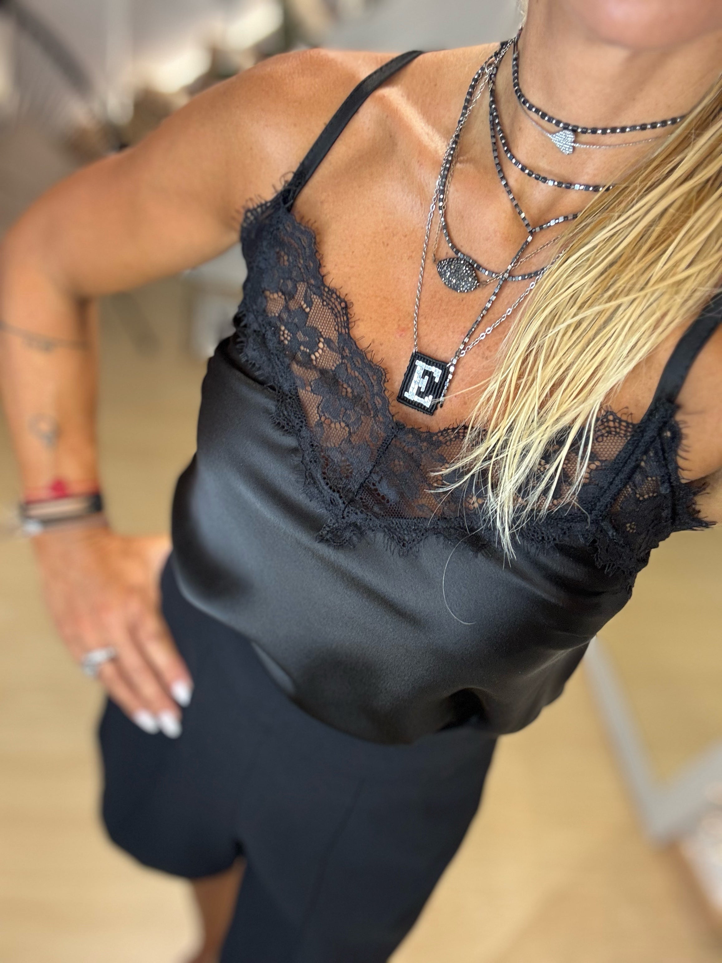 LINGERIE TOP WITH LACE