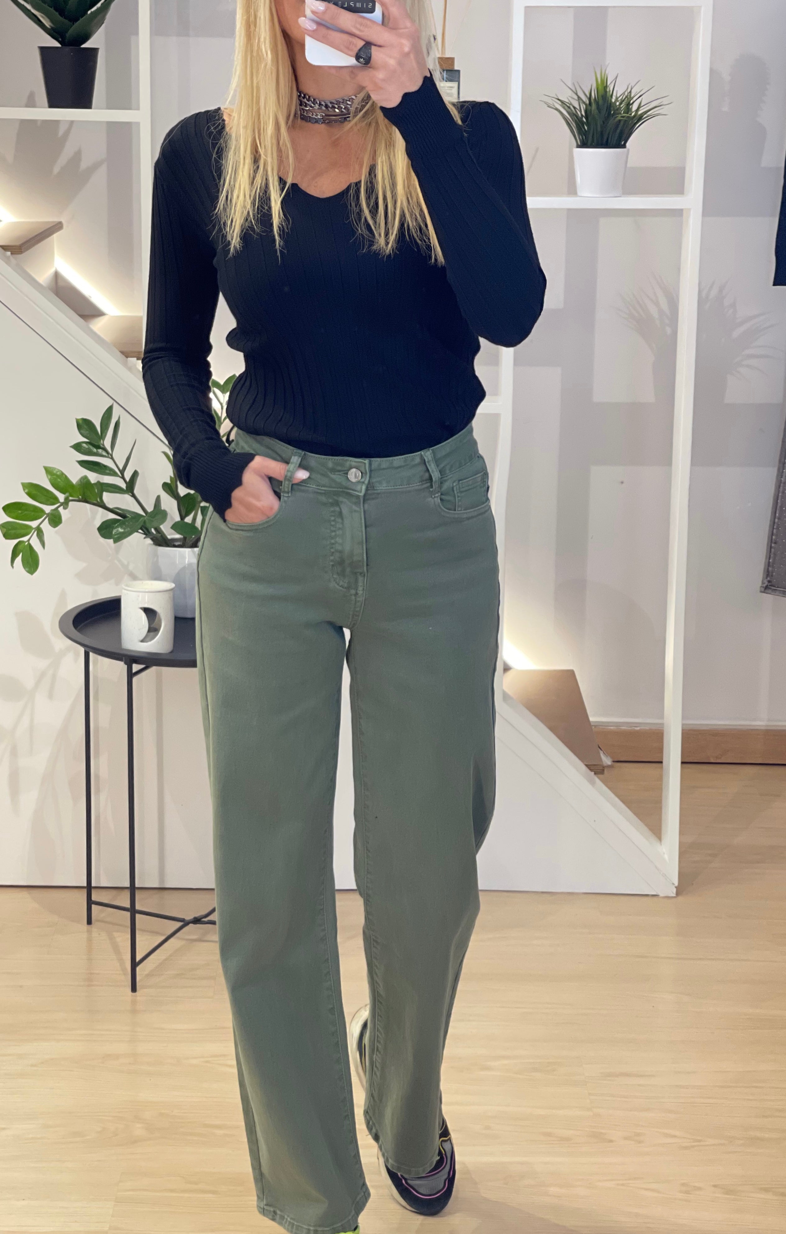 Elastic Jean Trouser