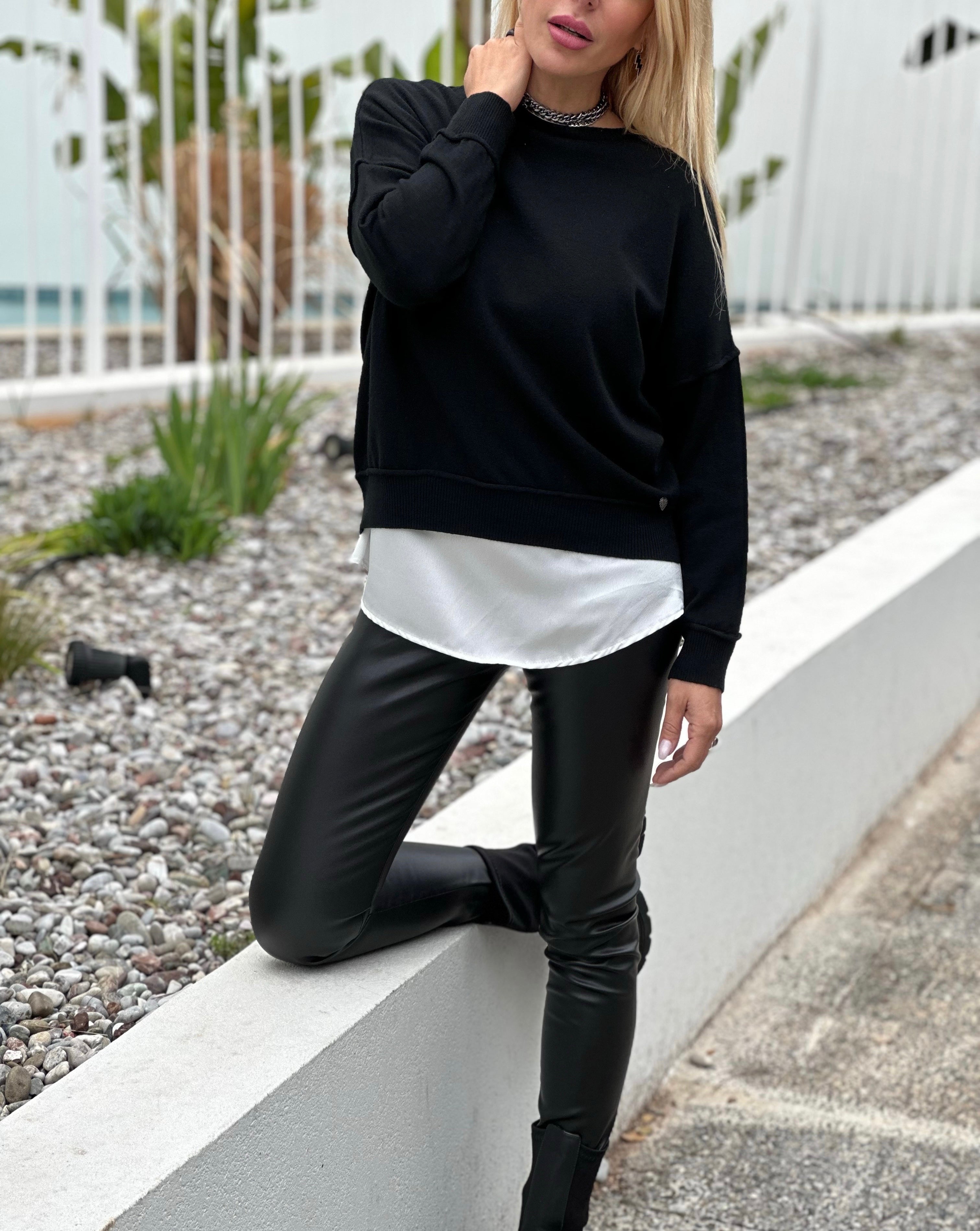 Κολάν με δερμάτινη εμφάνιση