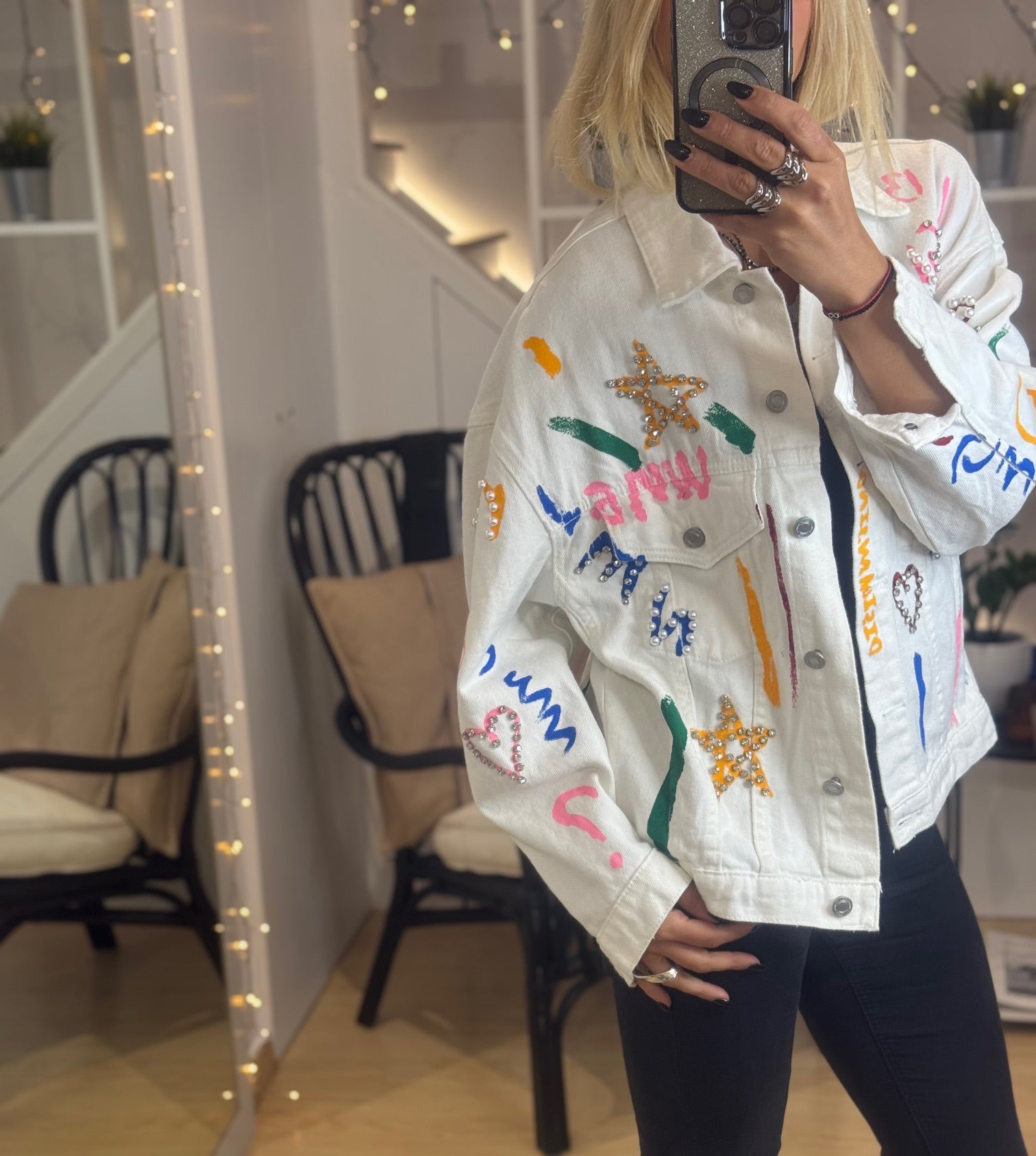 Τζην τζάκετ με patches