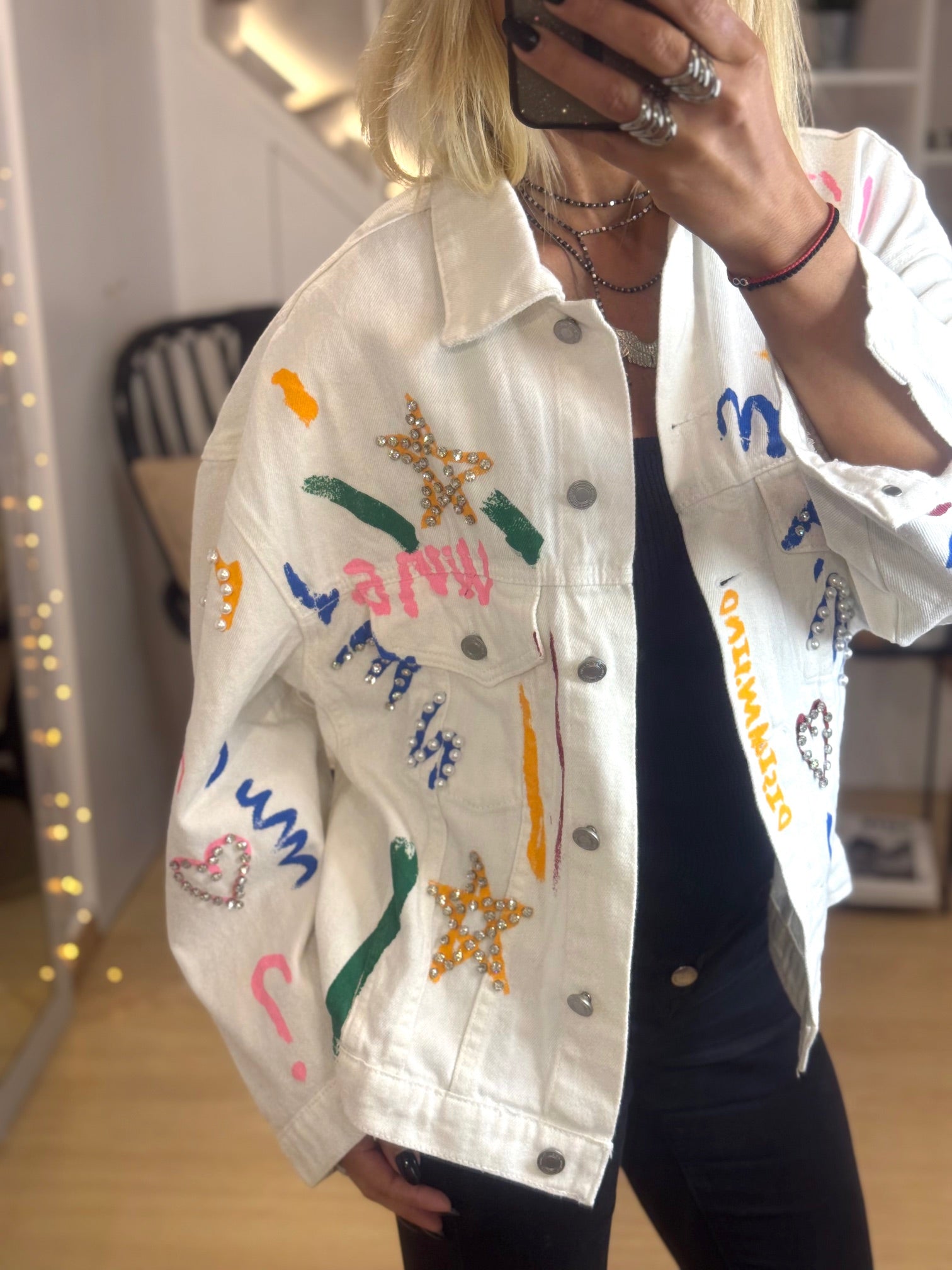 Τζην τζάκετ με patches