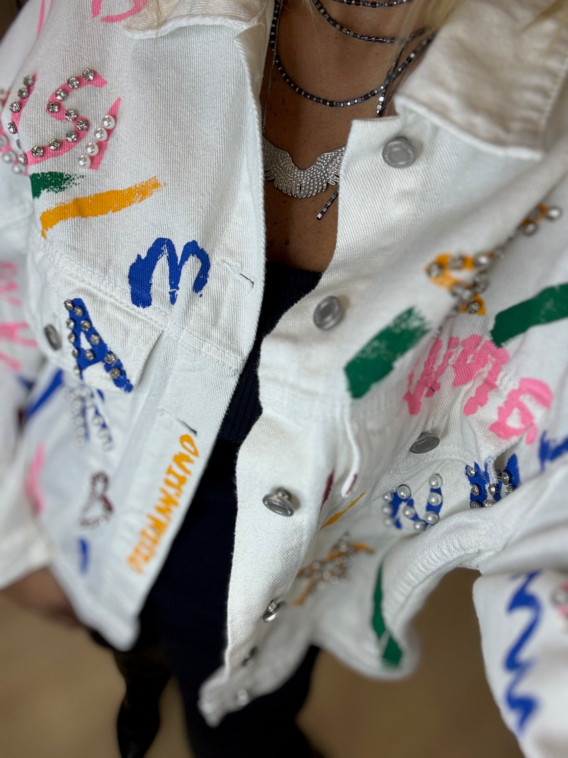 Τζην τζάκετ με patches