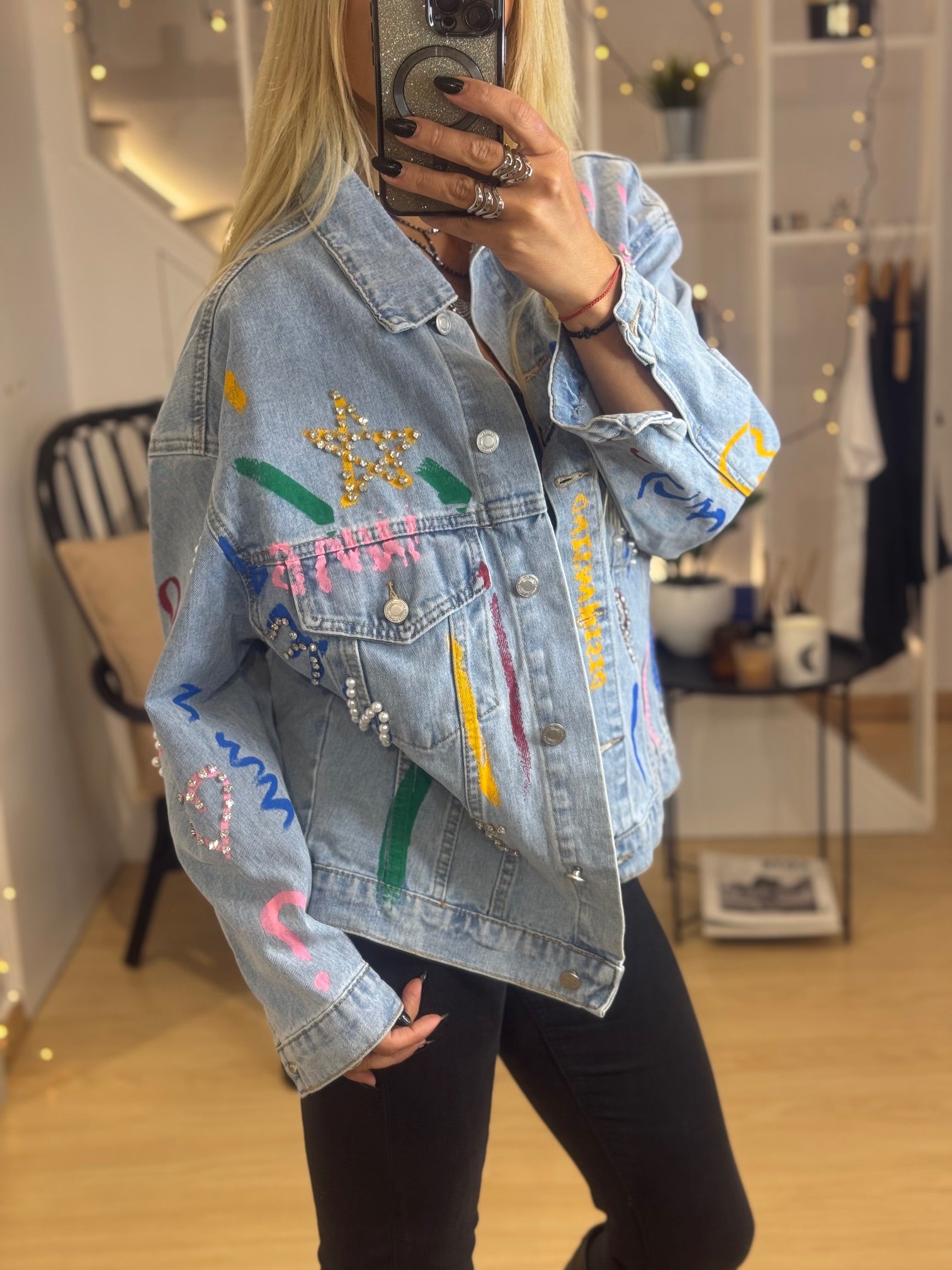 Τζην τζάκετ με patches