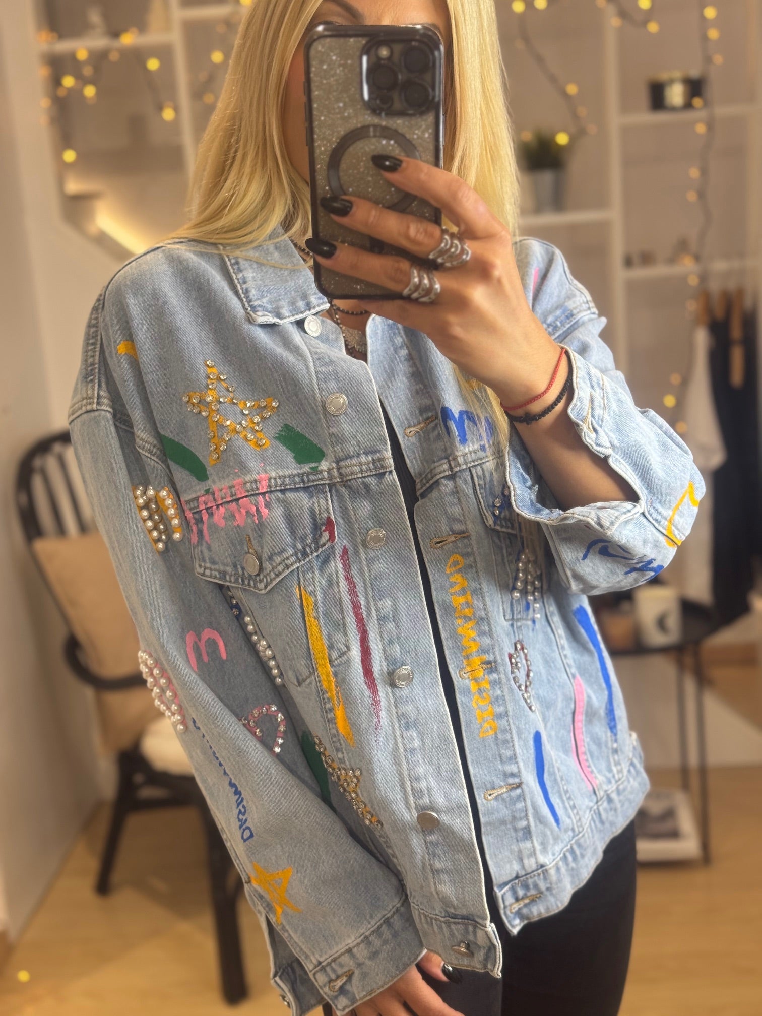 Τζην τζάκετ με patches