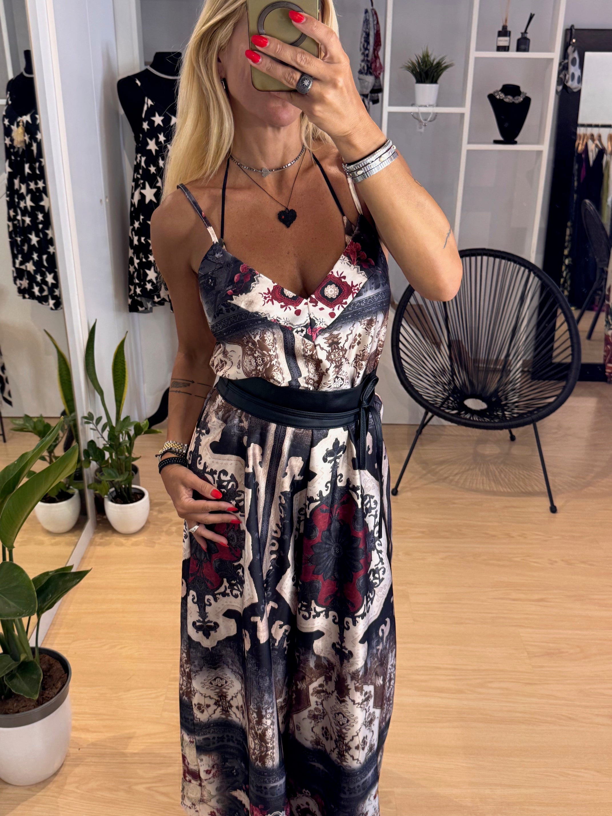 long silk jumpsuit