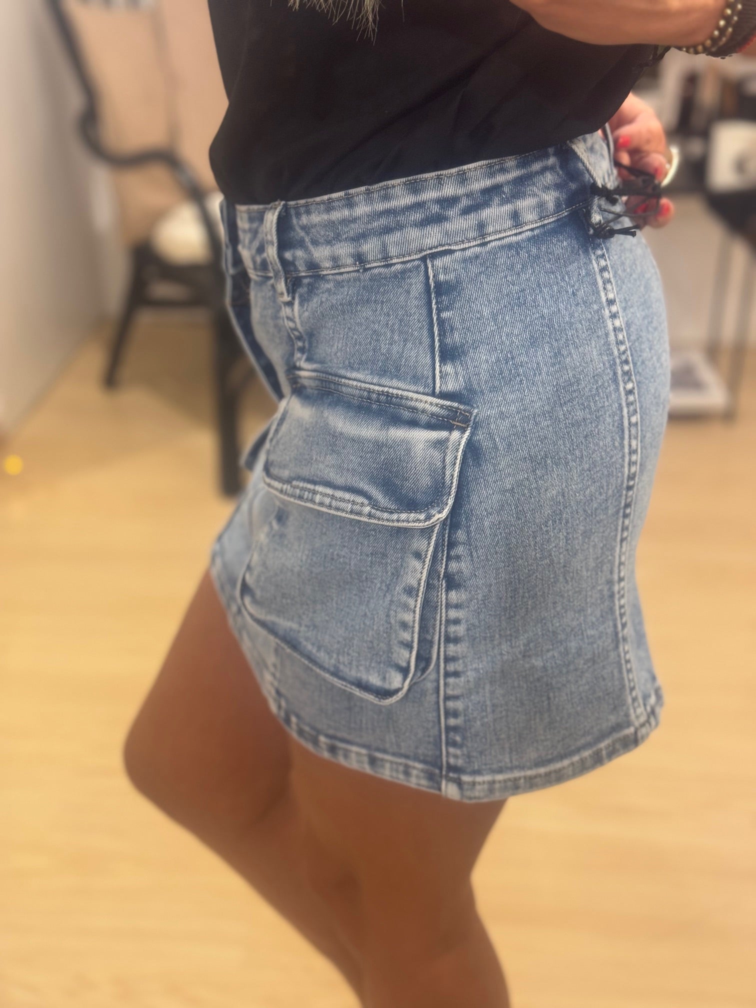 Jean Skirt With Pockets