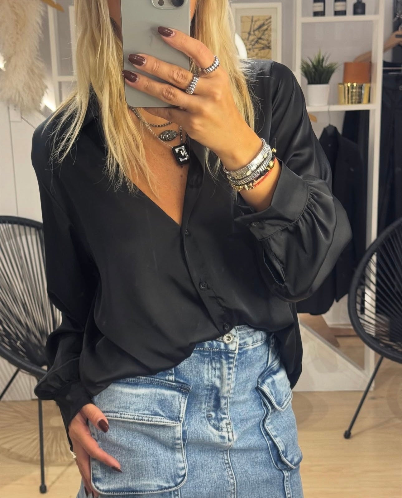 Jean Skirt With Pockets