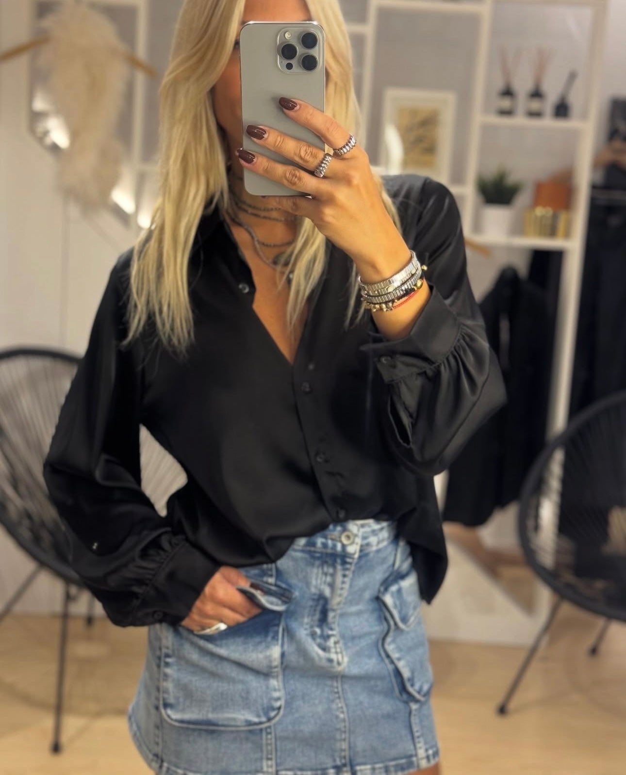 Jean Skirt With Pockets