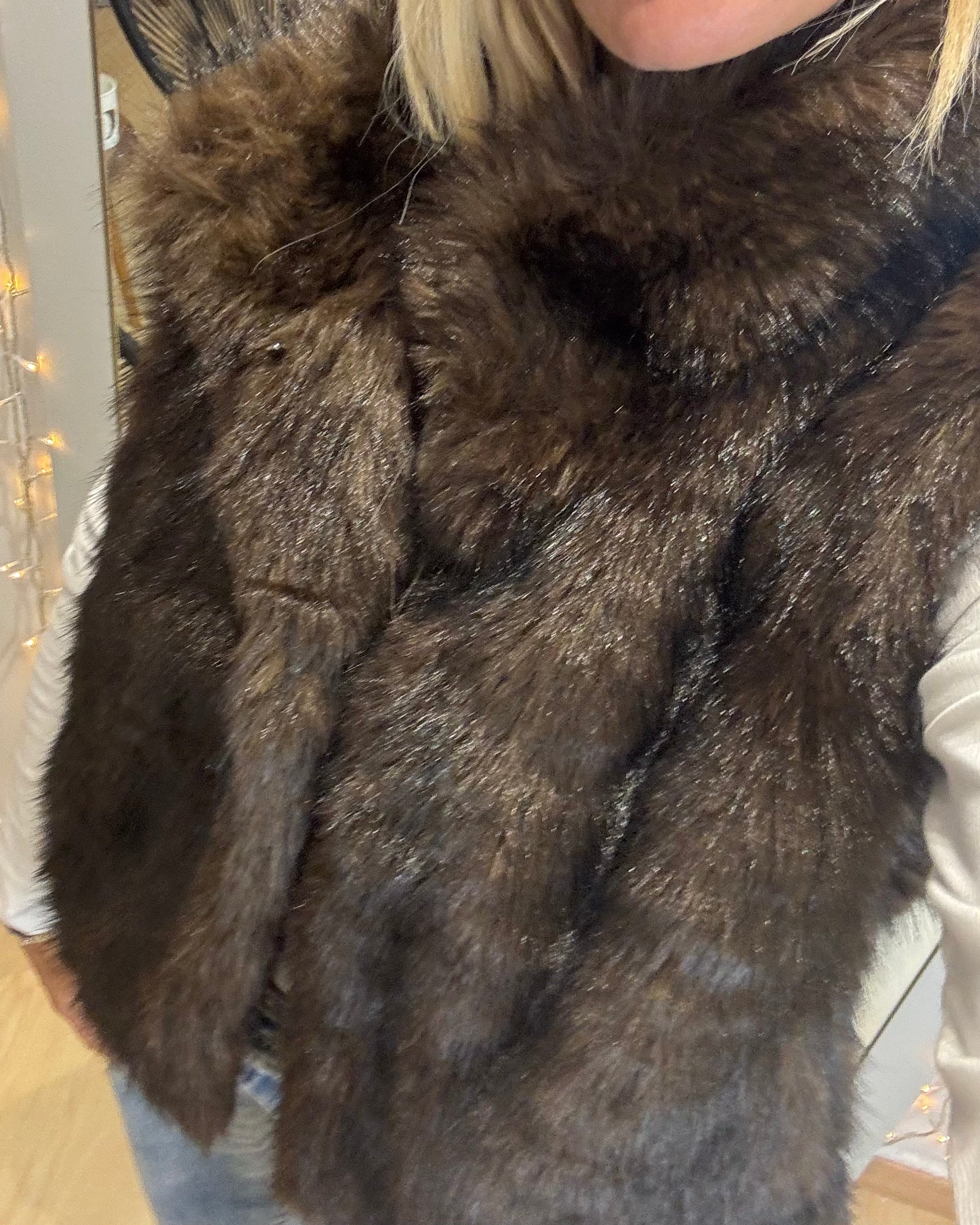 Sleeveless Fur Coat