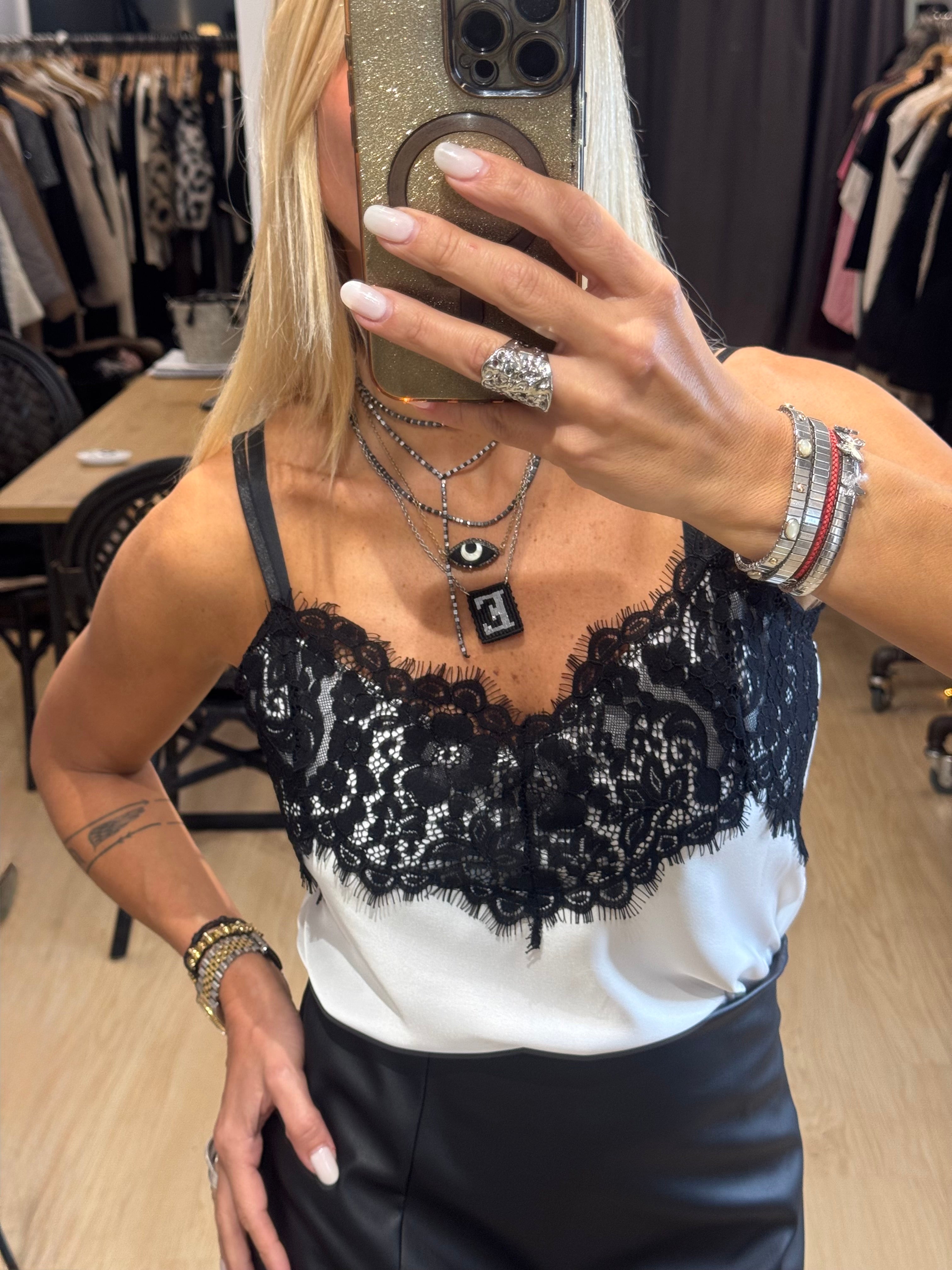 LINGERIE TOP WITH LACE