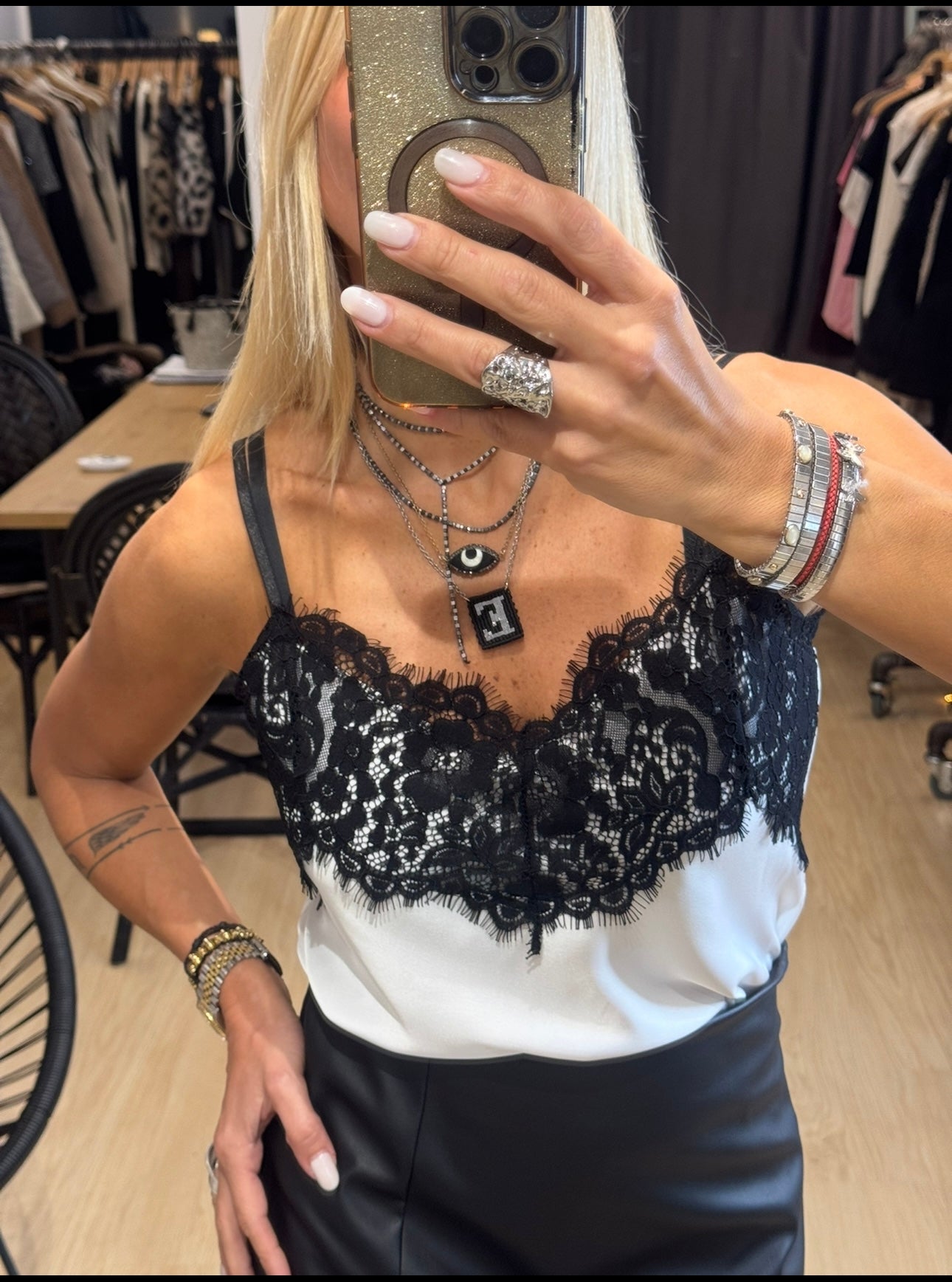 LINGERIE TOP WITH LACE