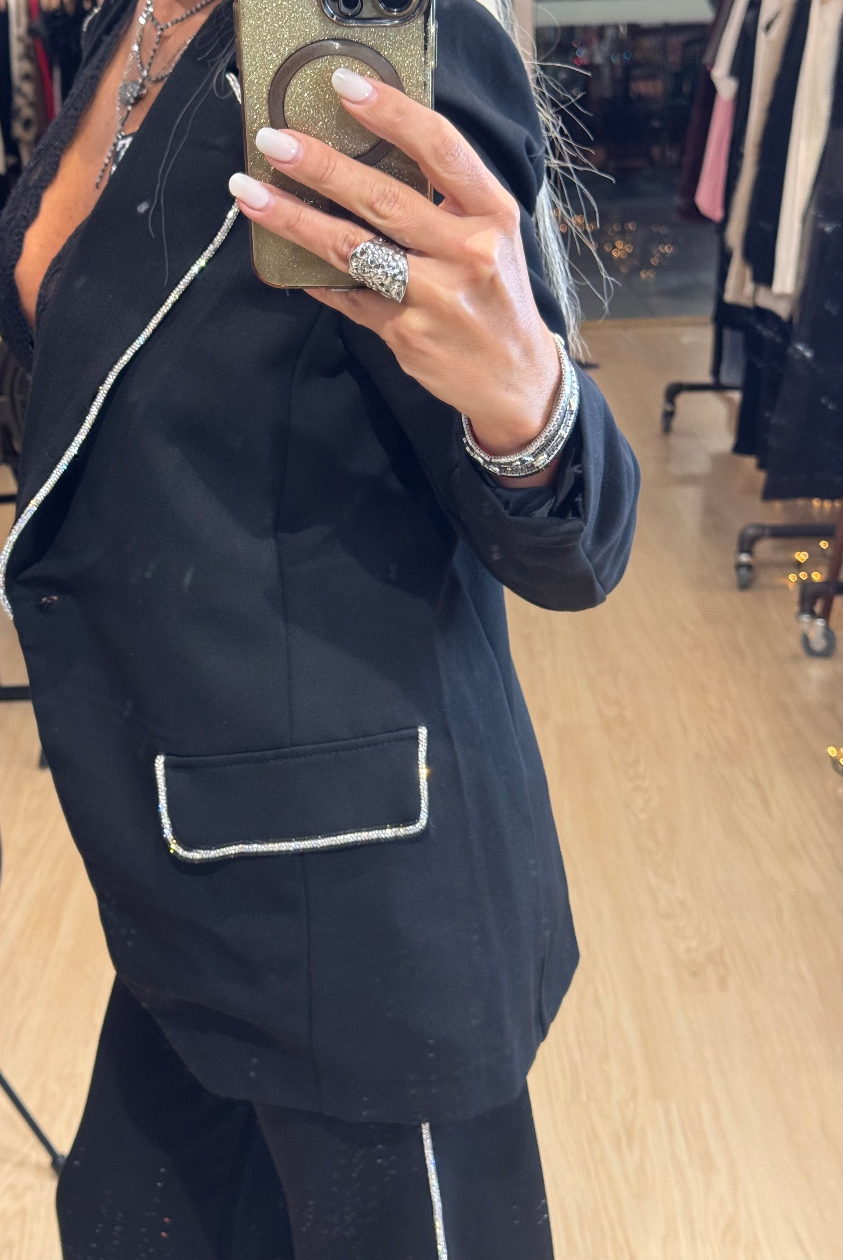 Long Blazer with Strass