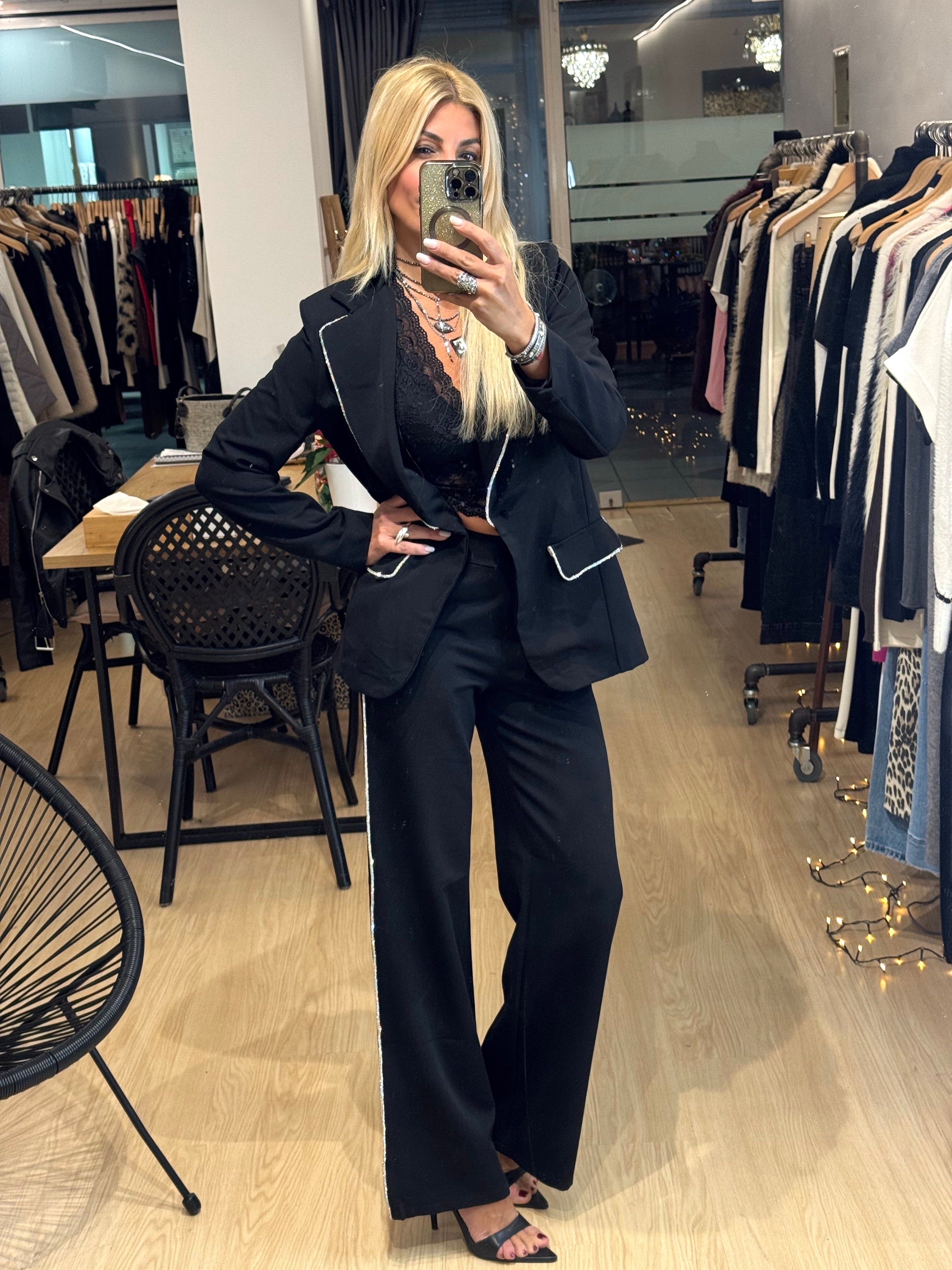 Long Blazer with Strass