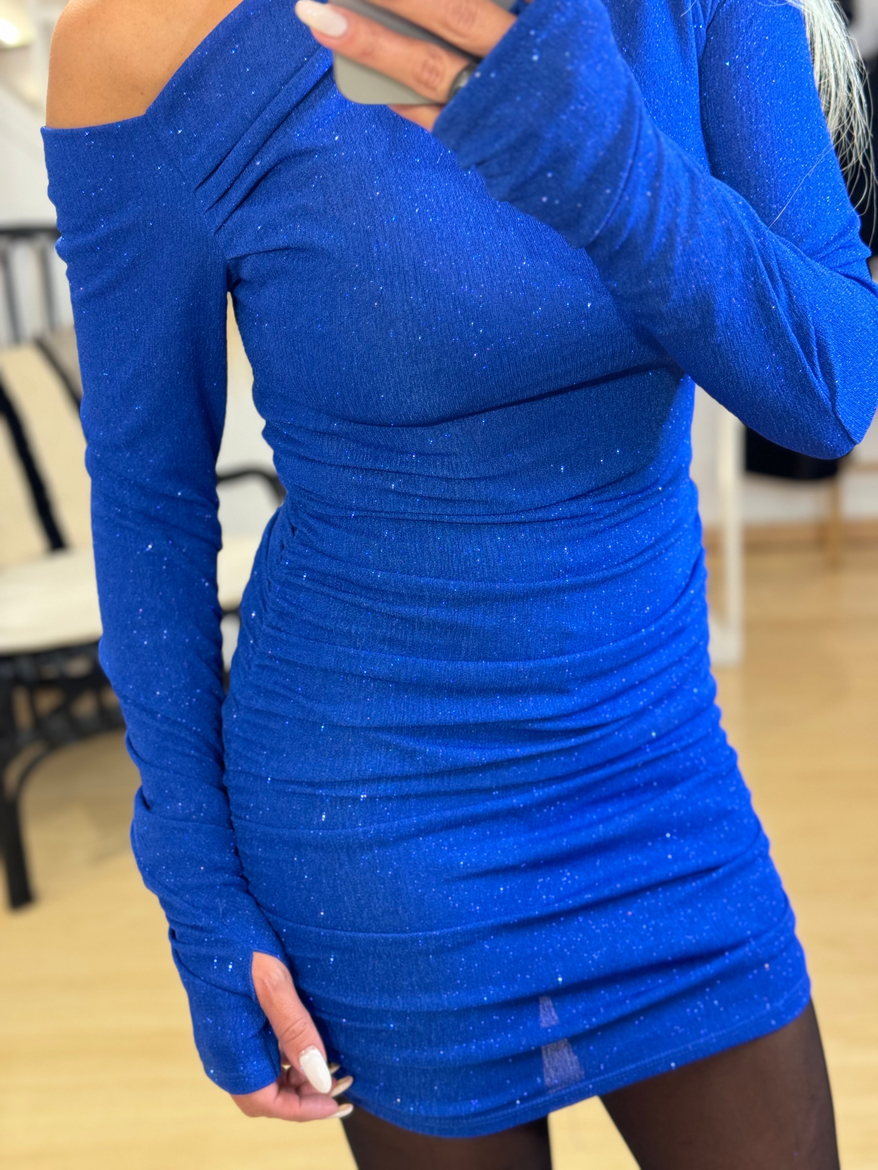 Lurex μίνι φόρεμα