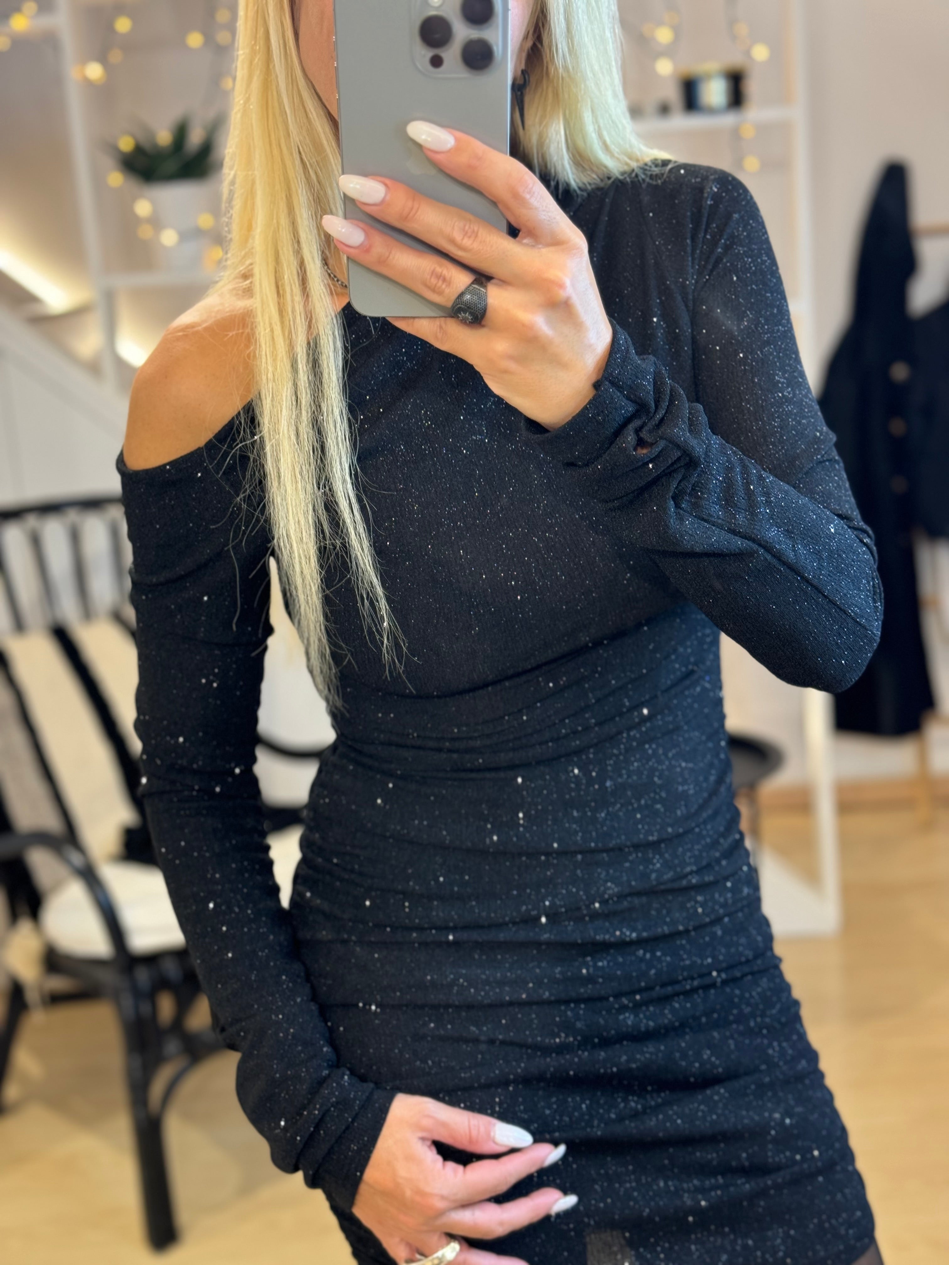 Lurex μίνι φόρεμα