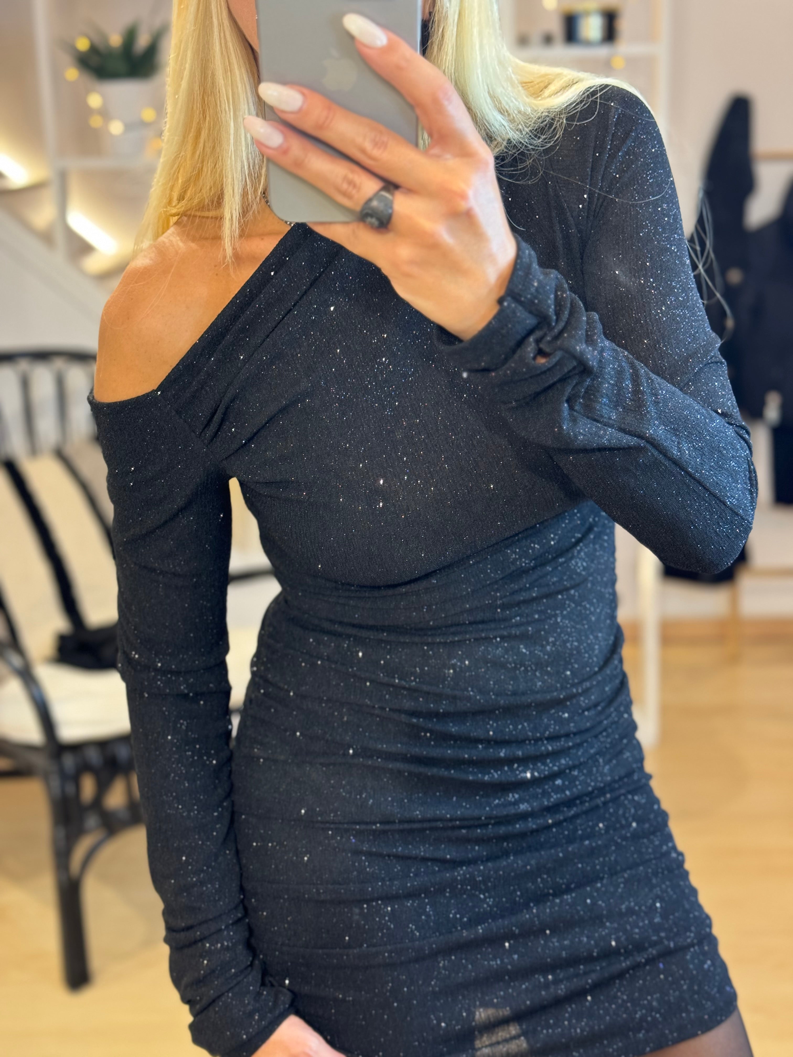 Lurex μίνι φόρεμα