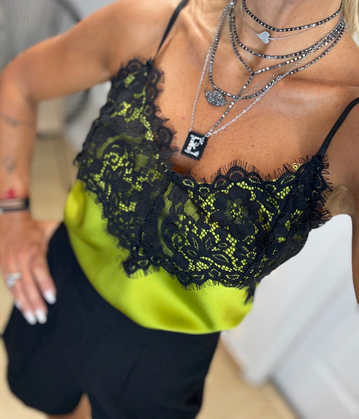 LINGERIE TOP WITH LACE
