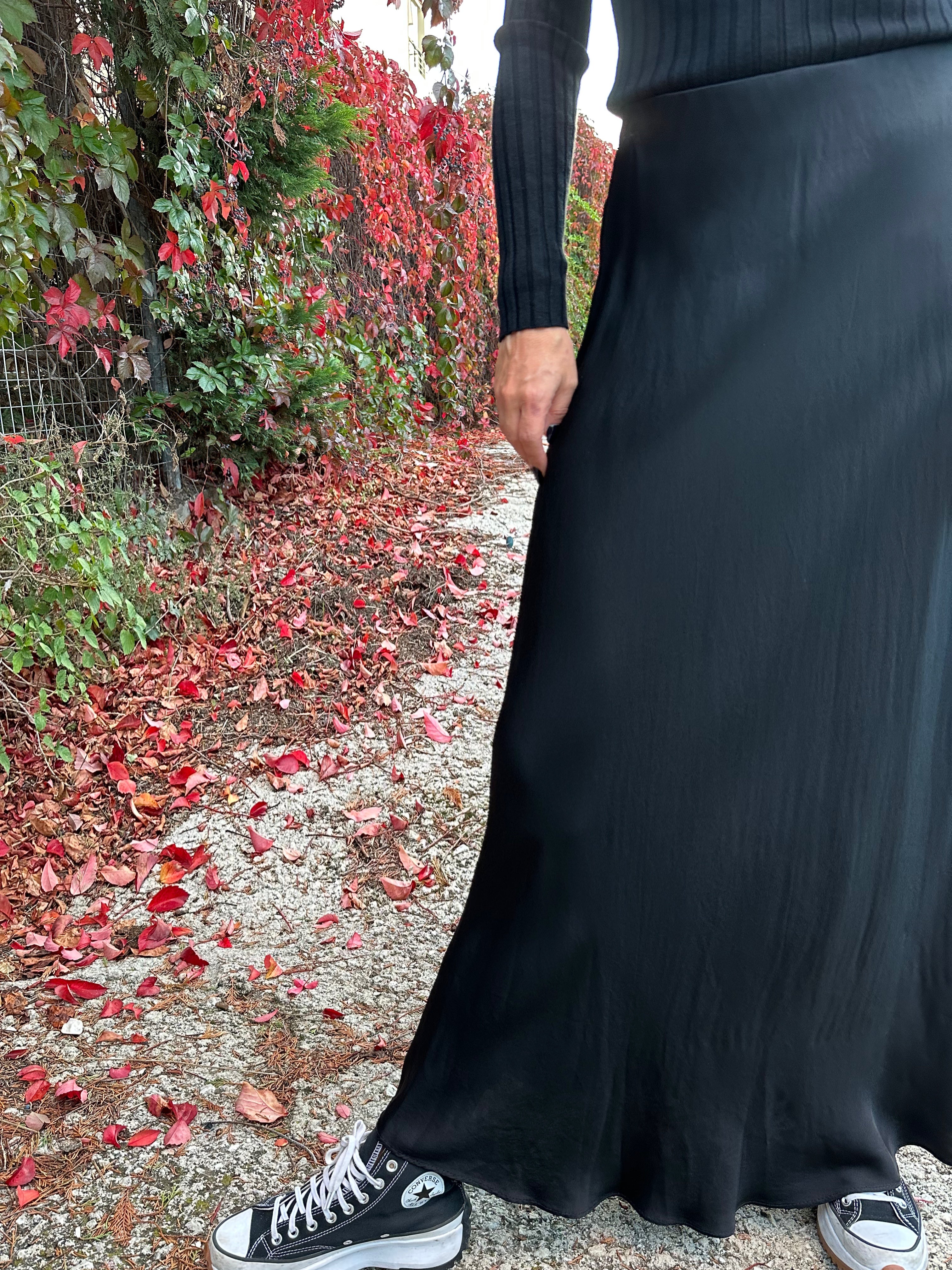 Σατέν Maxi φούστα