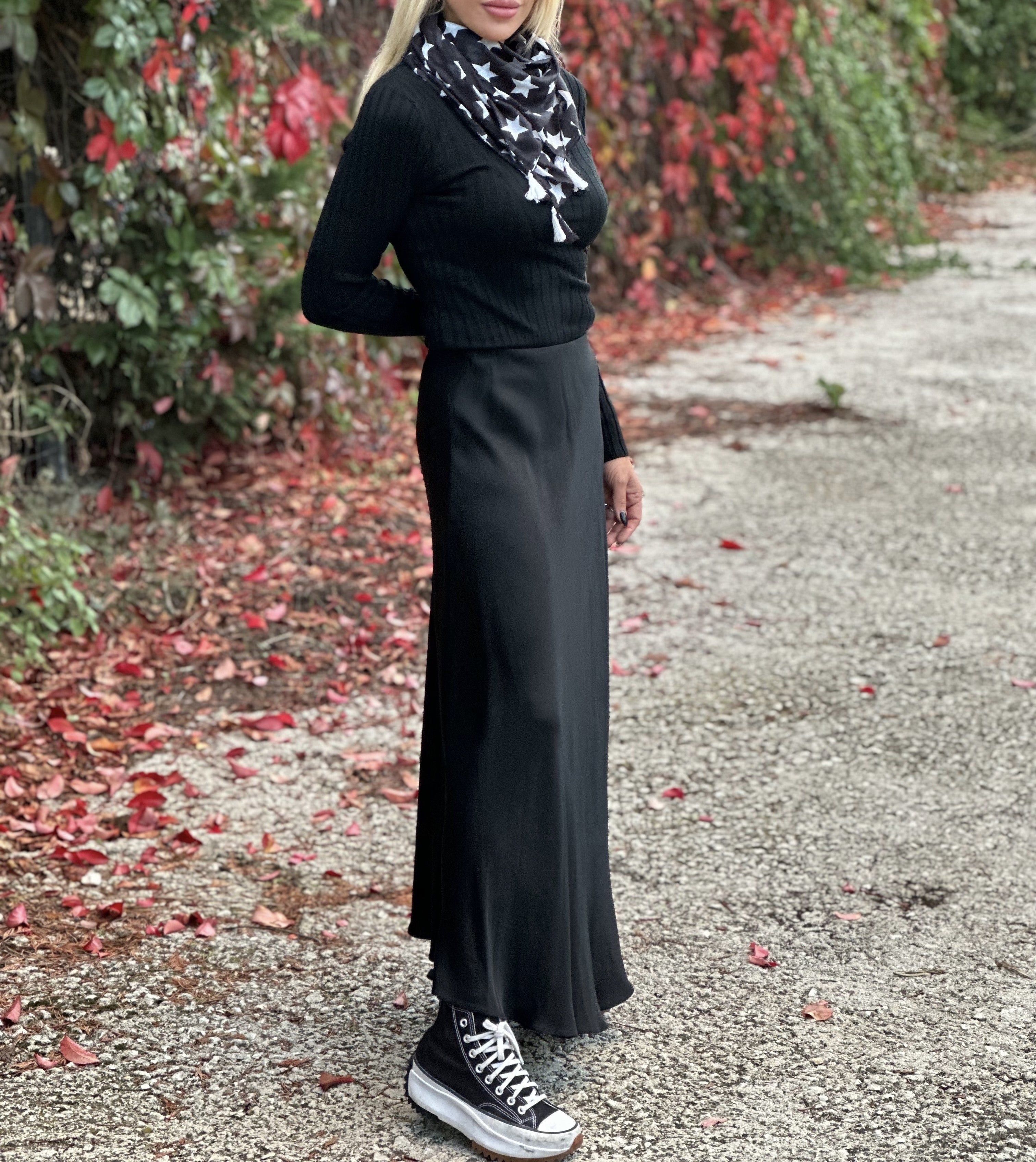 Σατέν Maxi φούστα