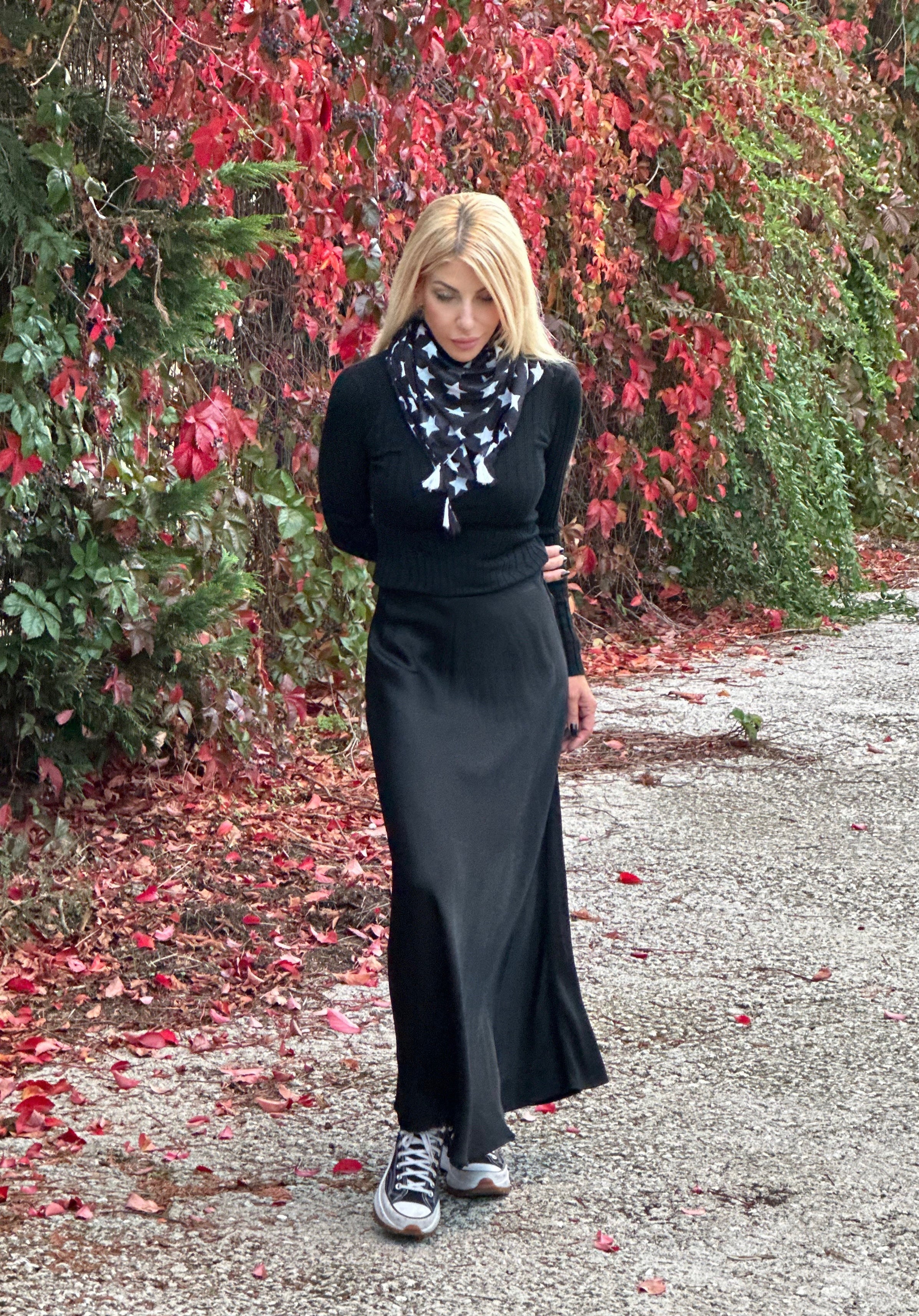 Σατέν Maxi φούστα