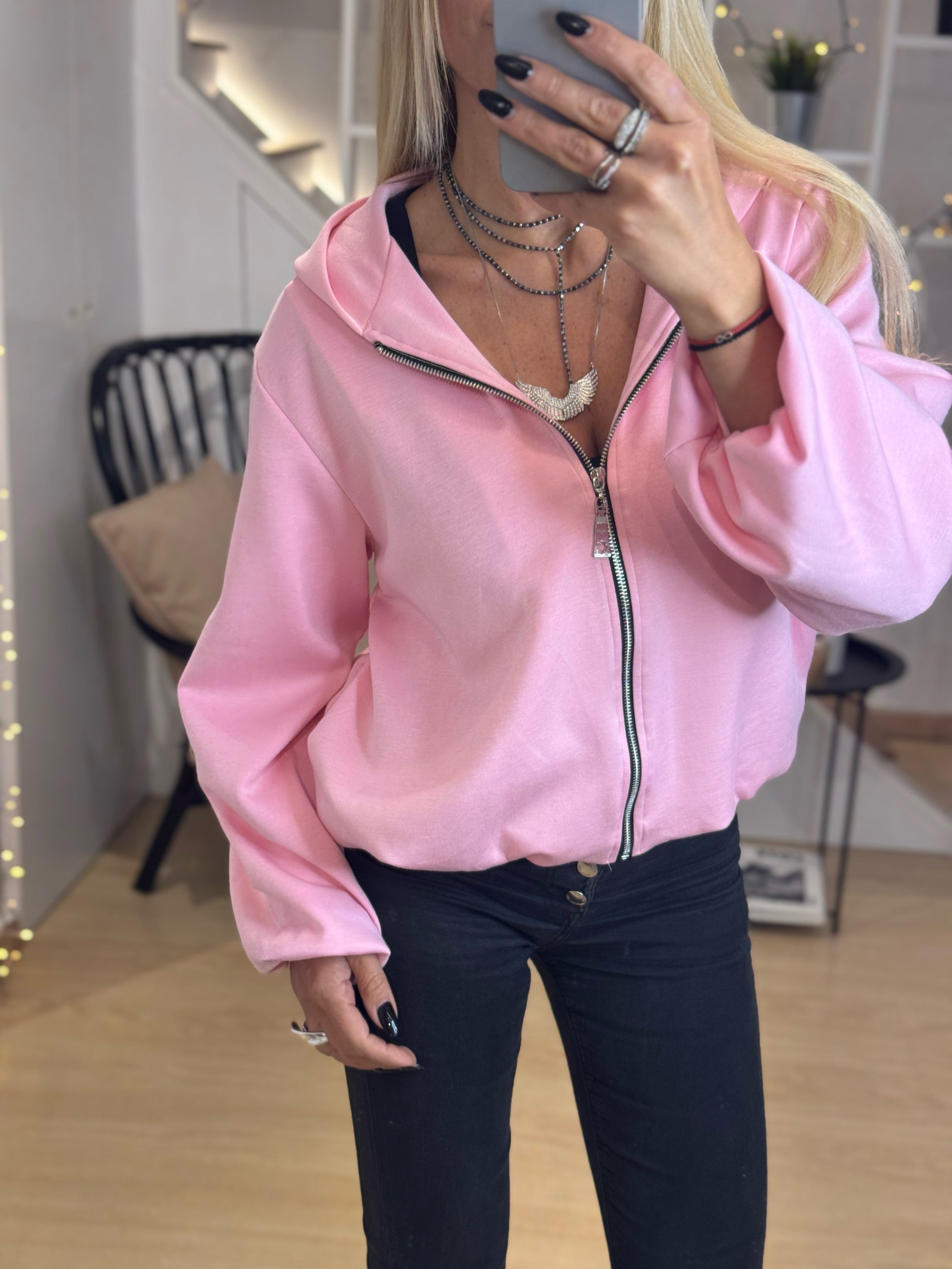 ZIPPERED SWEATSHIRT