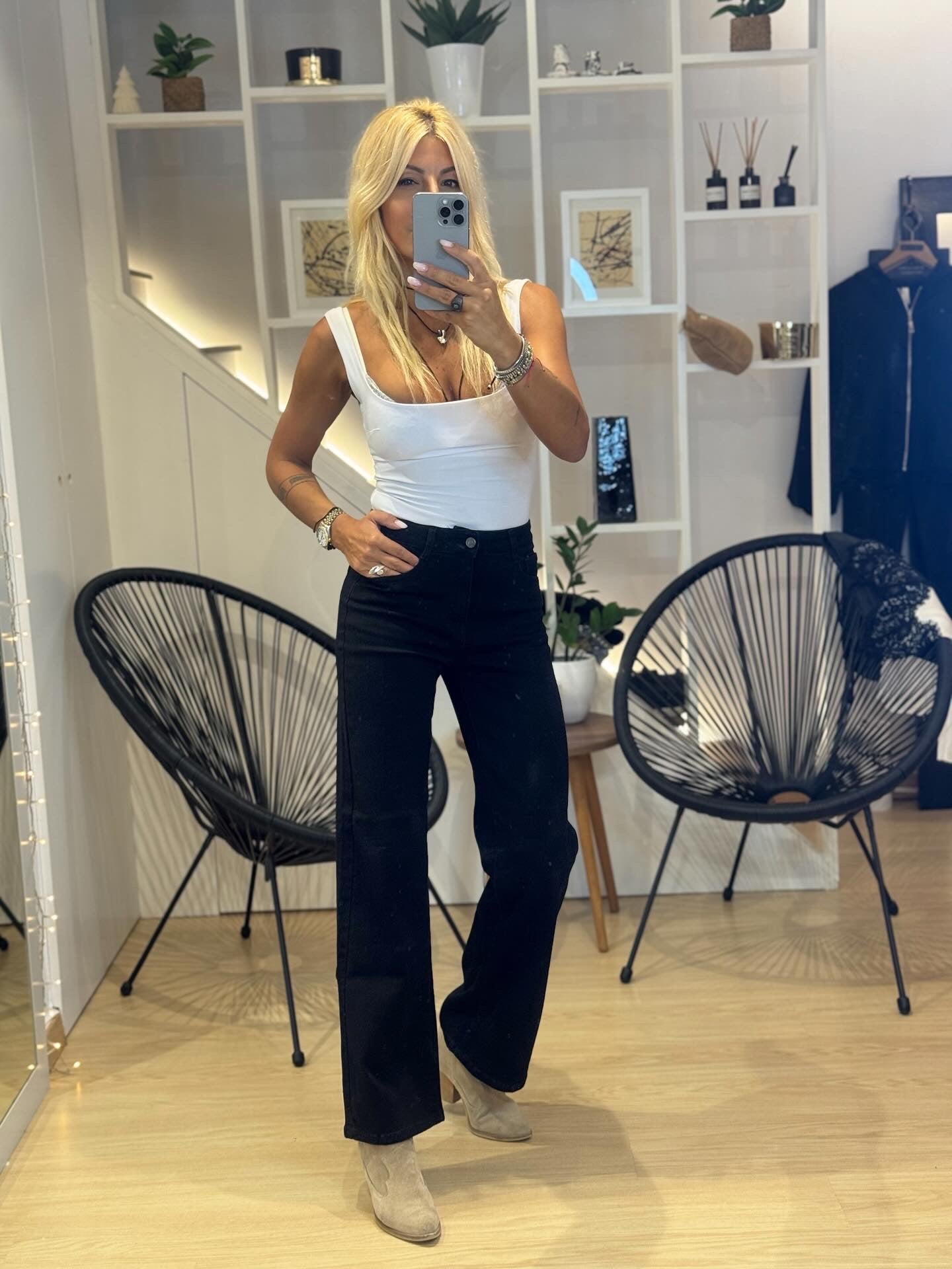 Elastic  Jean Trouser