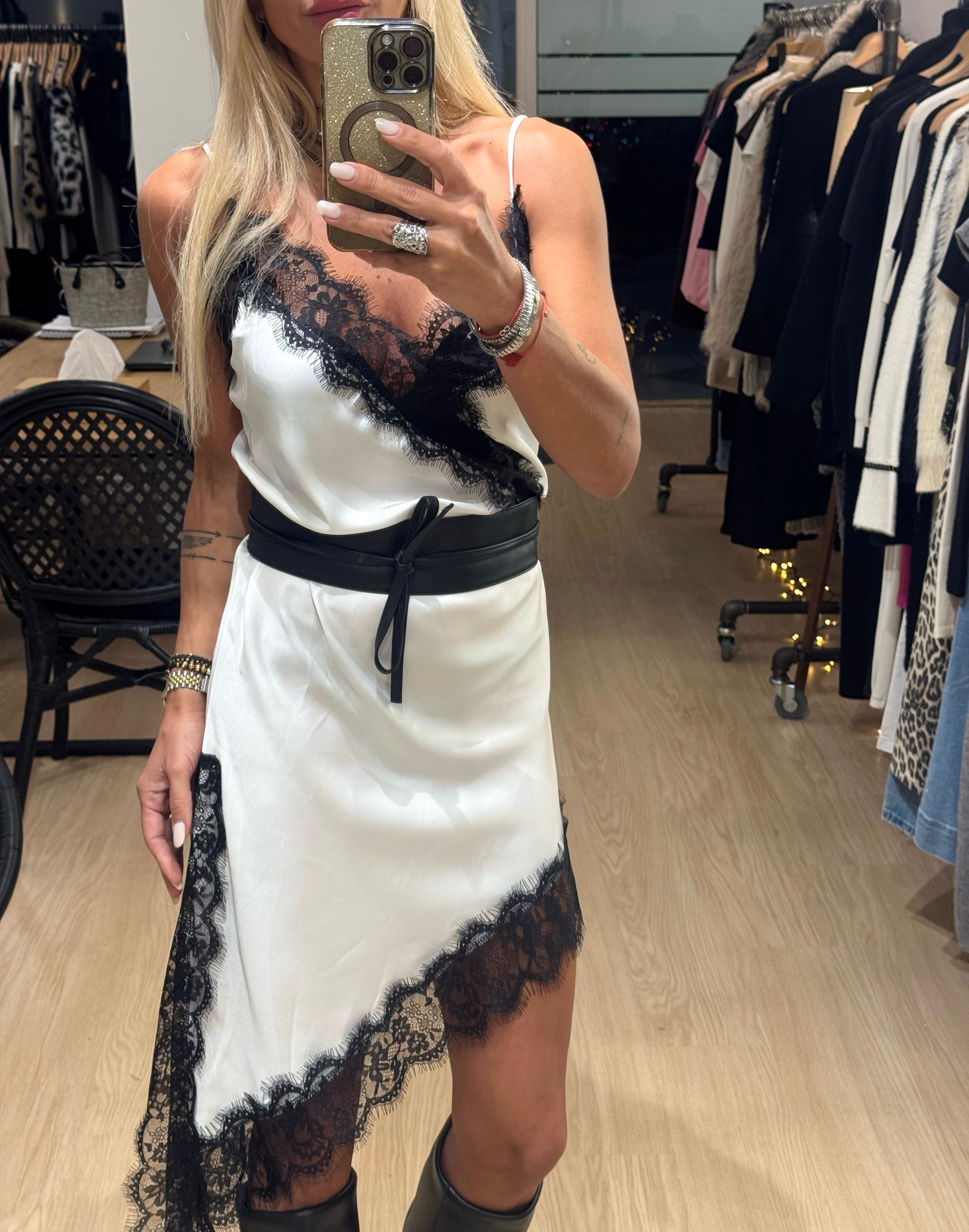 Lingerie dress with lace