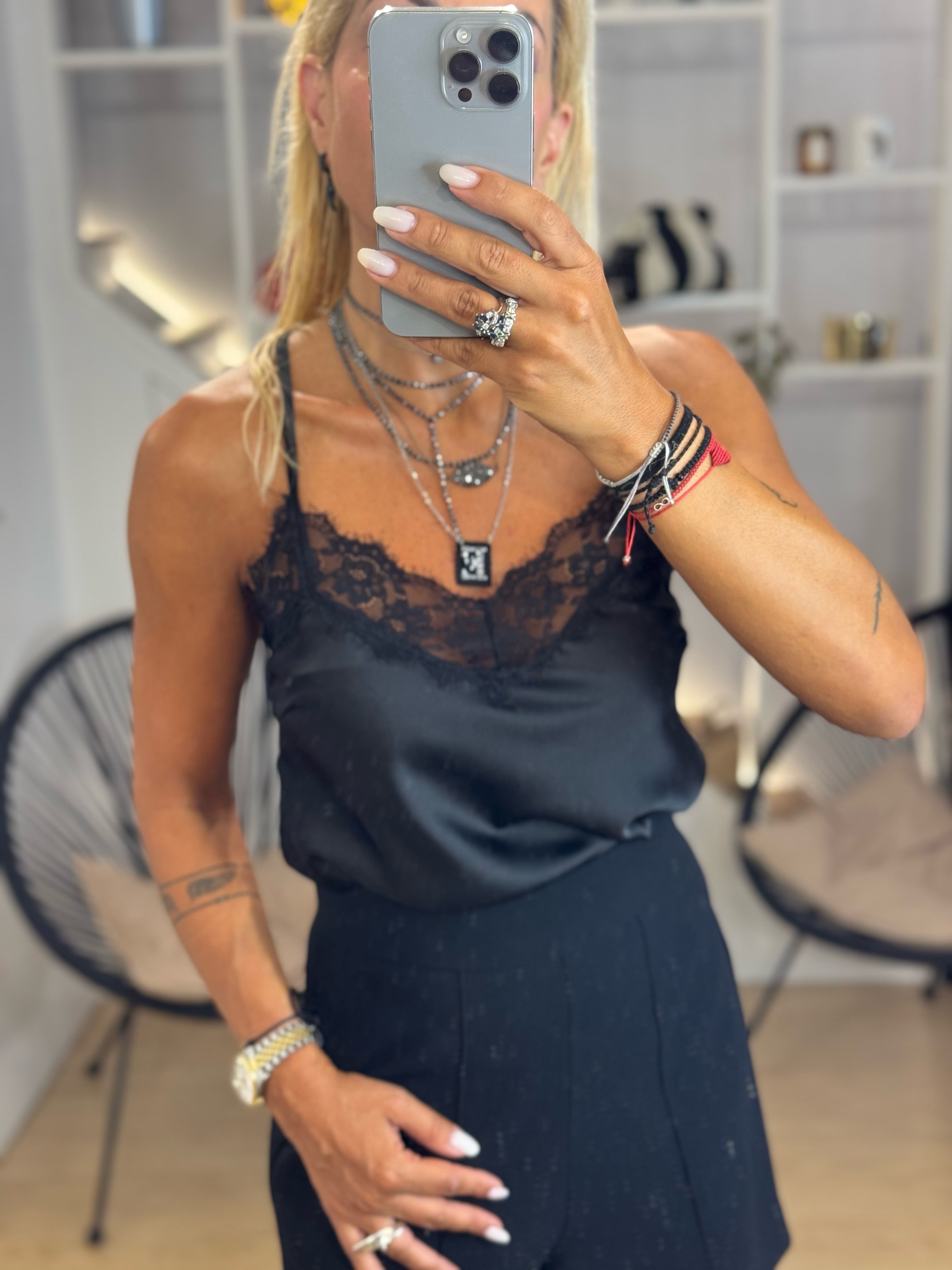 LINGERIE TOP WITH LACE