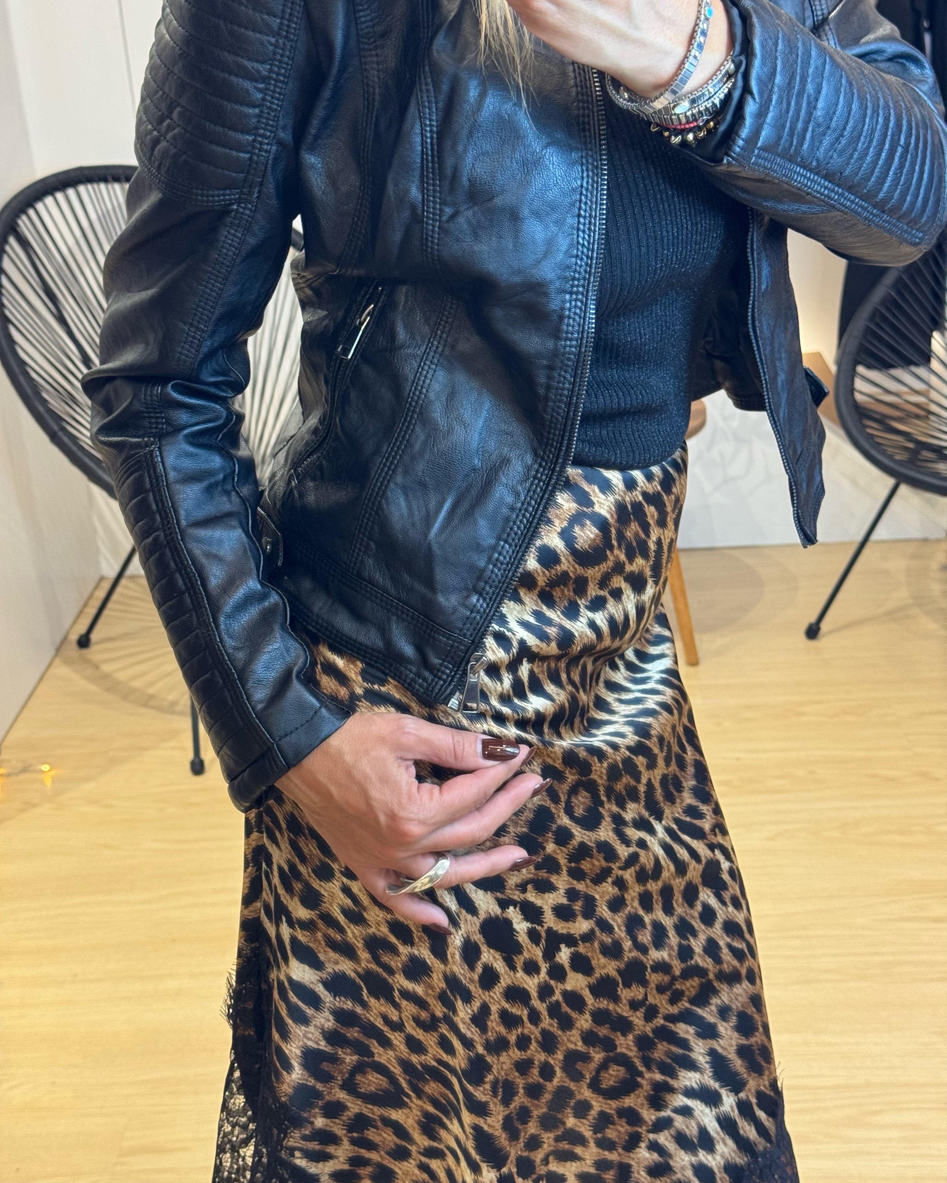 asymmetrical skirt with lace