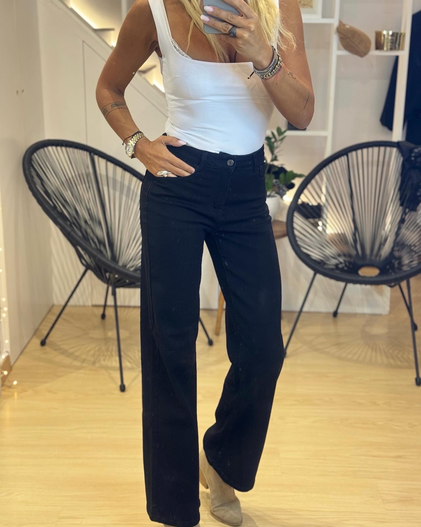 Elastic  Jean Trouser