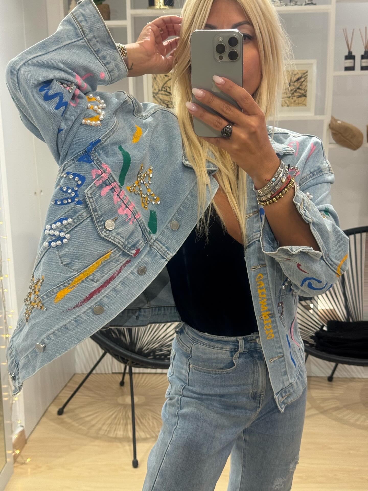 Τζην  τζάκετ με patches