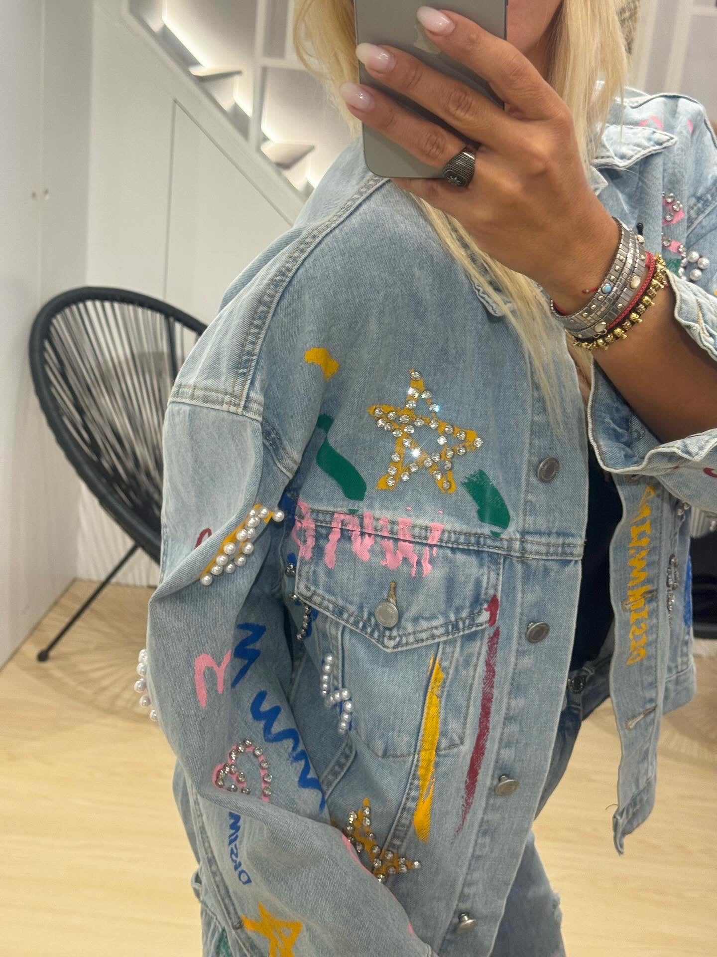 Τζην  τζάκετ με patches