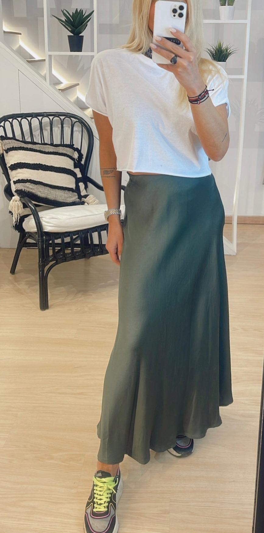 Satin Maxi Skirt