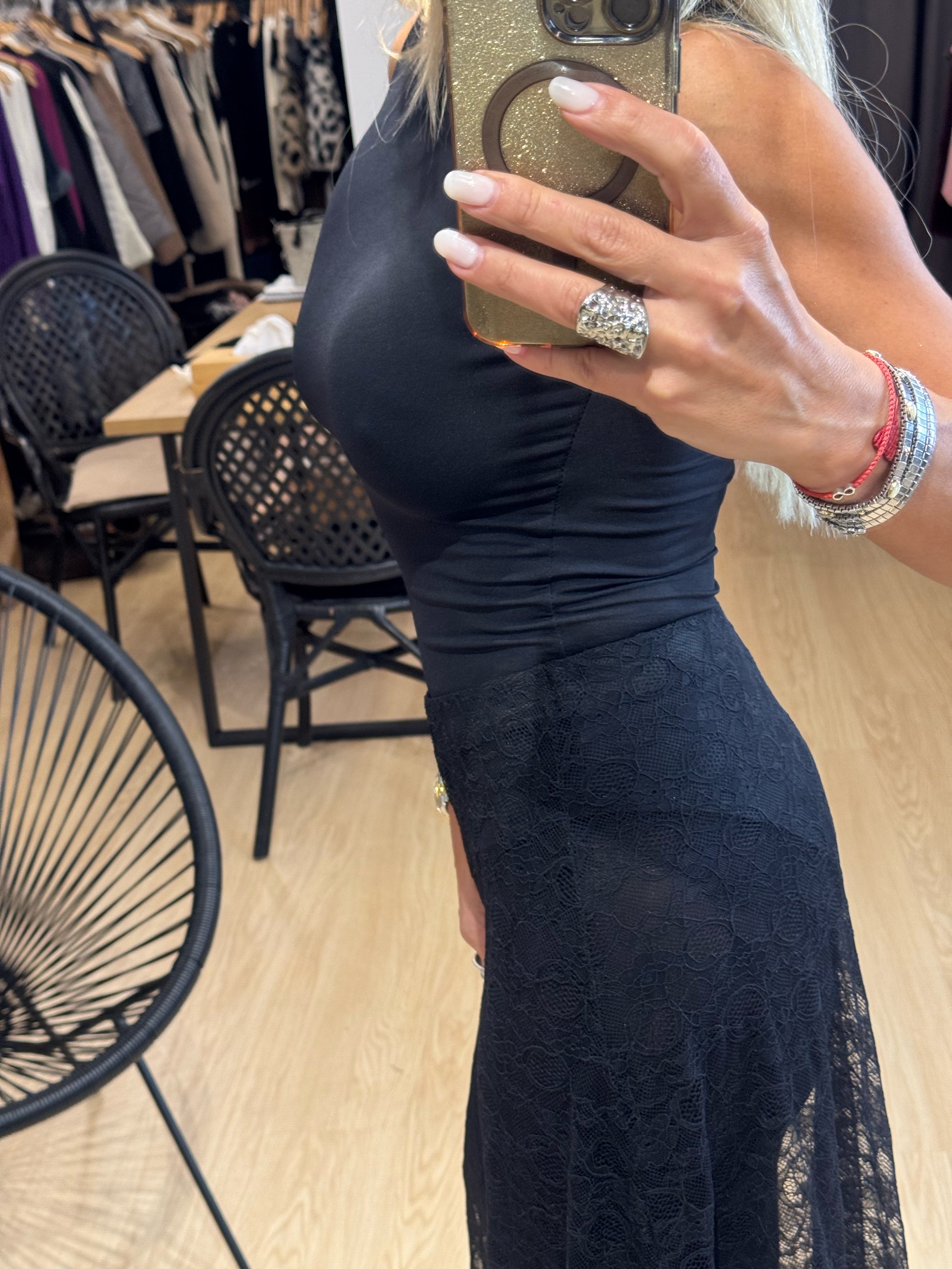 Maxi Skirt with Lace