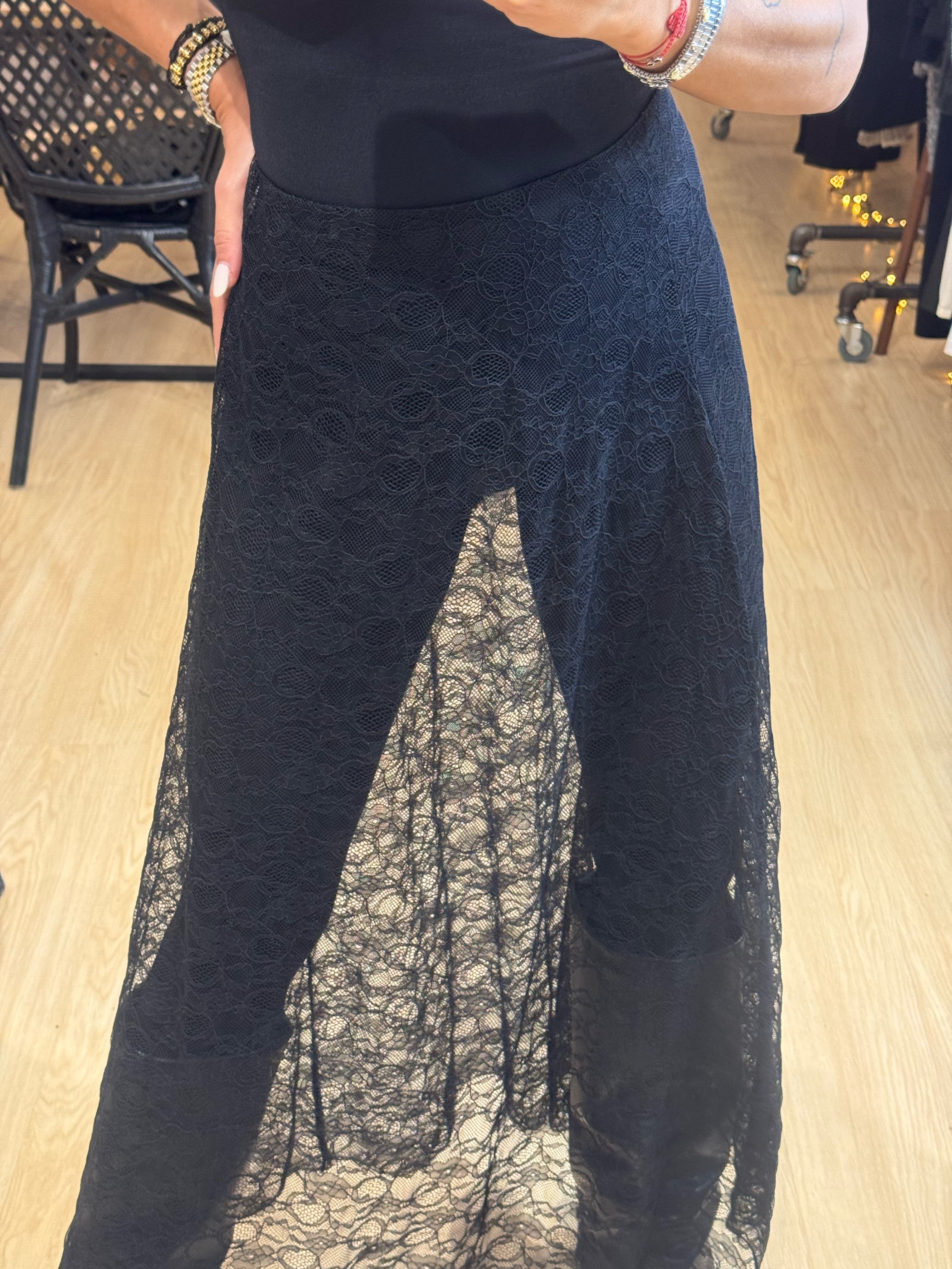 Maxi Skirt with Lace