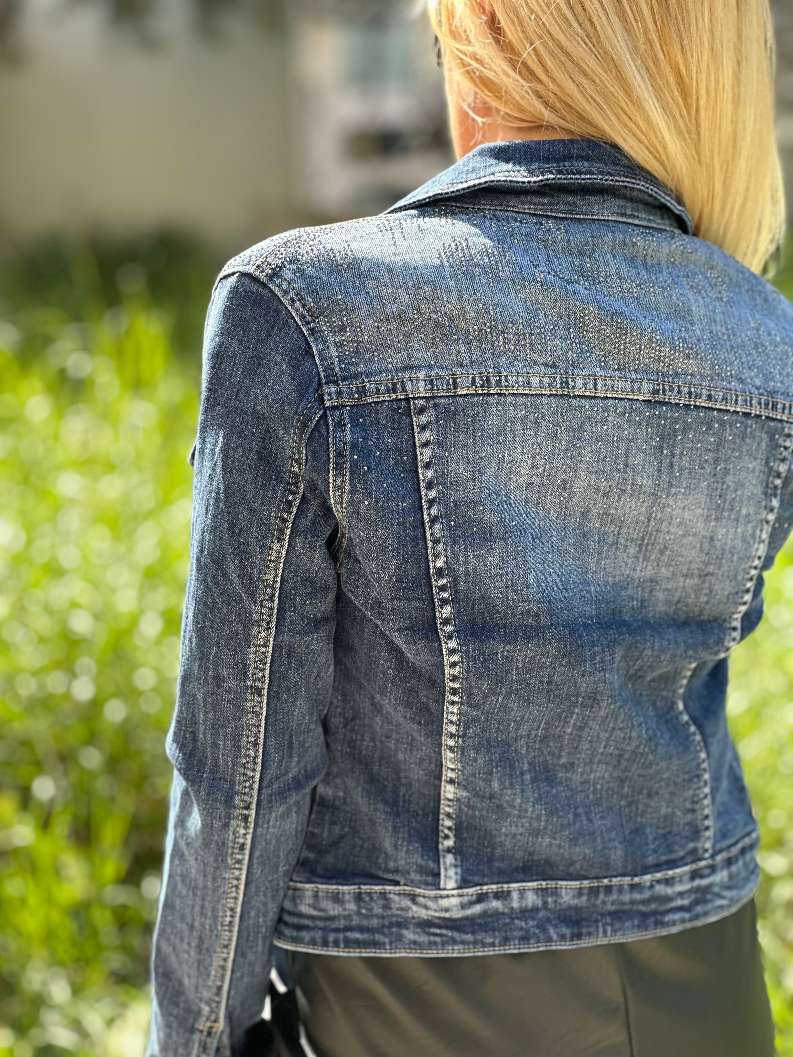 Jean jacket with strass