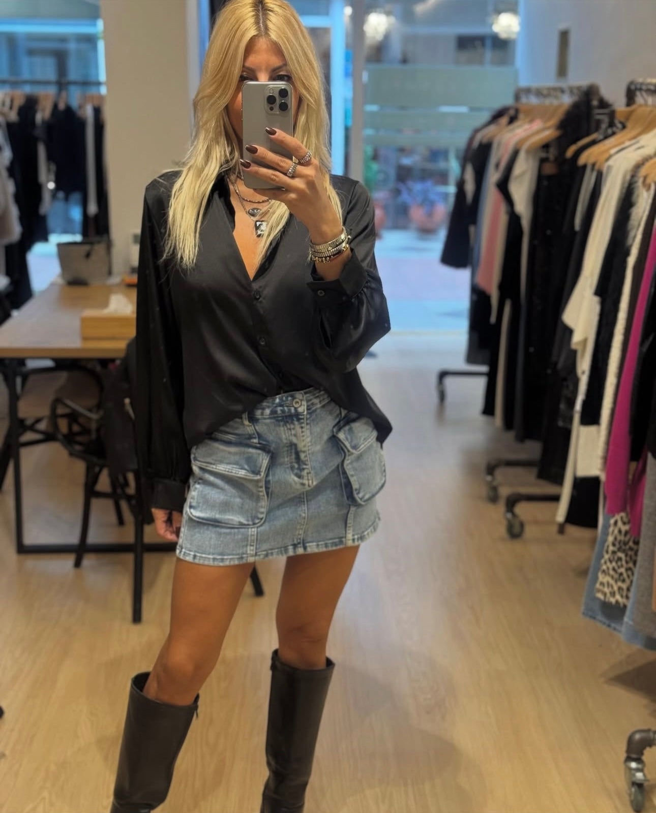 Jean Skirt With Pockets